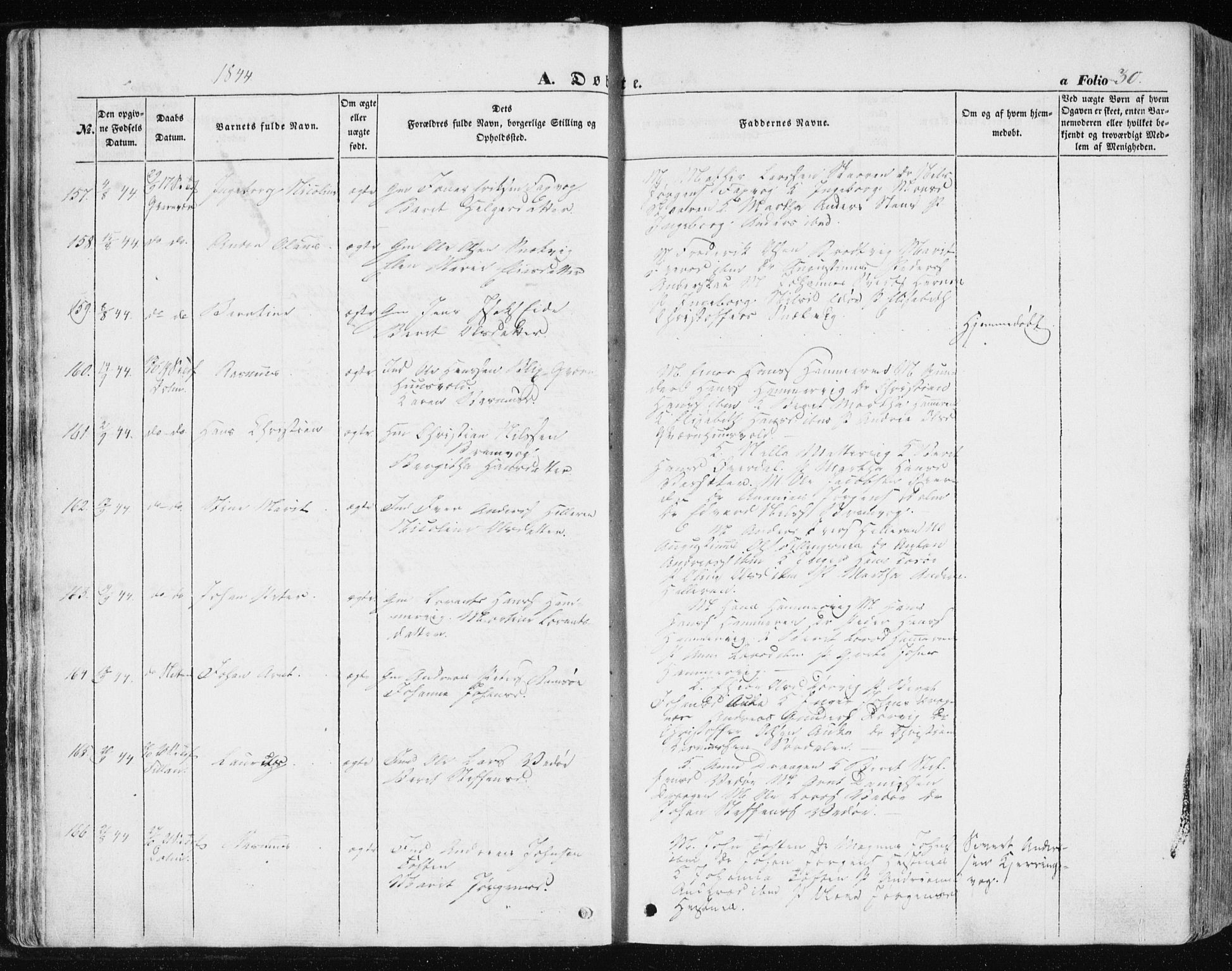 Ministerialprotokoller, klokkerbøker og fødselsregistre - Sør-Trøndelag, AV/SAT-A-1456/634/L0529: Parish register (official) no. 634A05, 1843-1851, p. 30