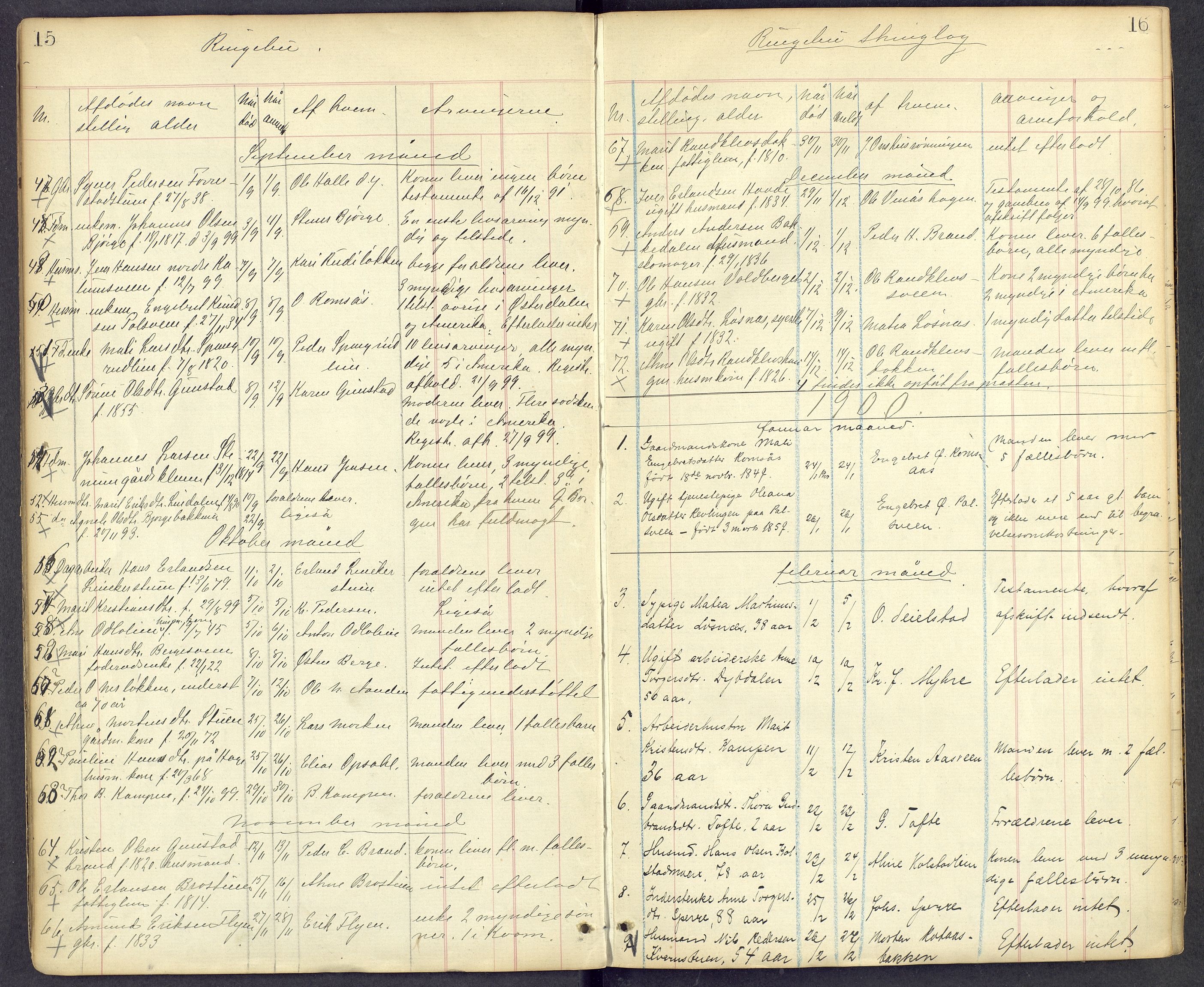 Mellom-Gudbrandsdal sorenskriveri, AV/SAH-TING-038/J/Jf/L0002: Dødsfallsprotokoll, 1885-1900, p. 15-16
