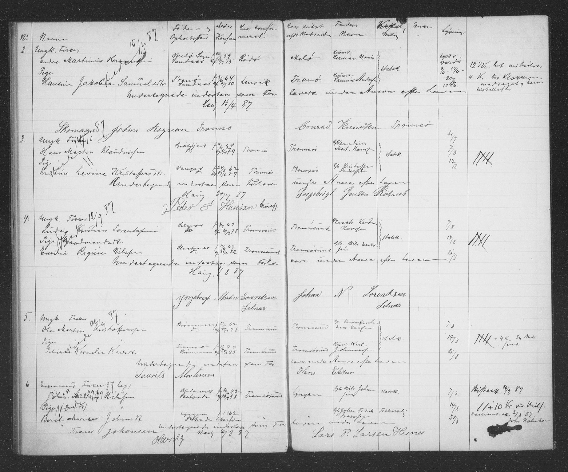 Tromsøysund sokneprestkontor, AV/SATØ-S-1304/H/Hc/L0056: Banns register no. 56, 1880-1887