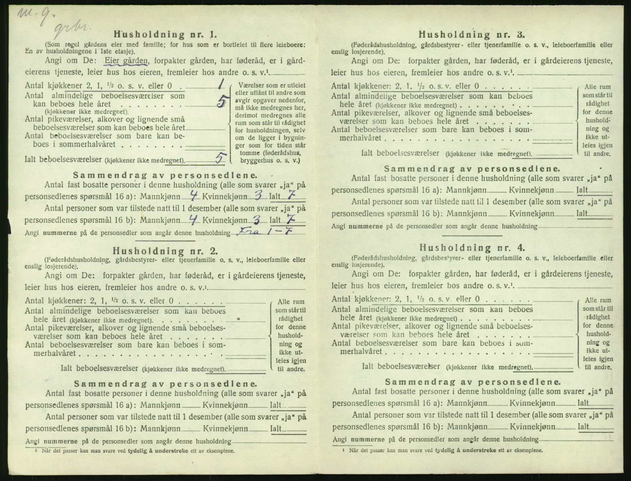 SAK, 1920 census for Austre Moland, 1920, p. 144