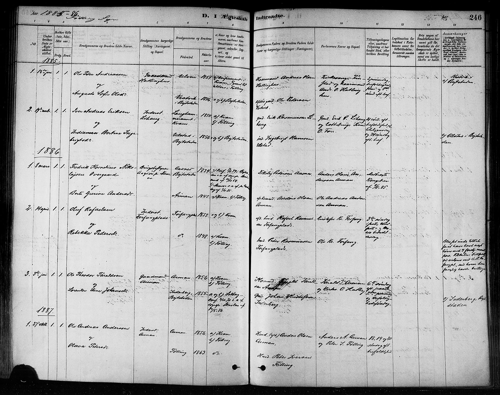 Ministerialprotokoller, klokkerbøker og fødselsregistre - Nord-Trøndelag, SAT/A-1458/746/L0449: Parish register (official) no. 746A07 /3, 1878-1899, p. 246
