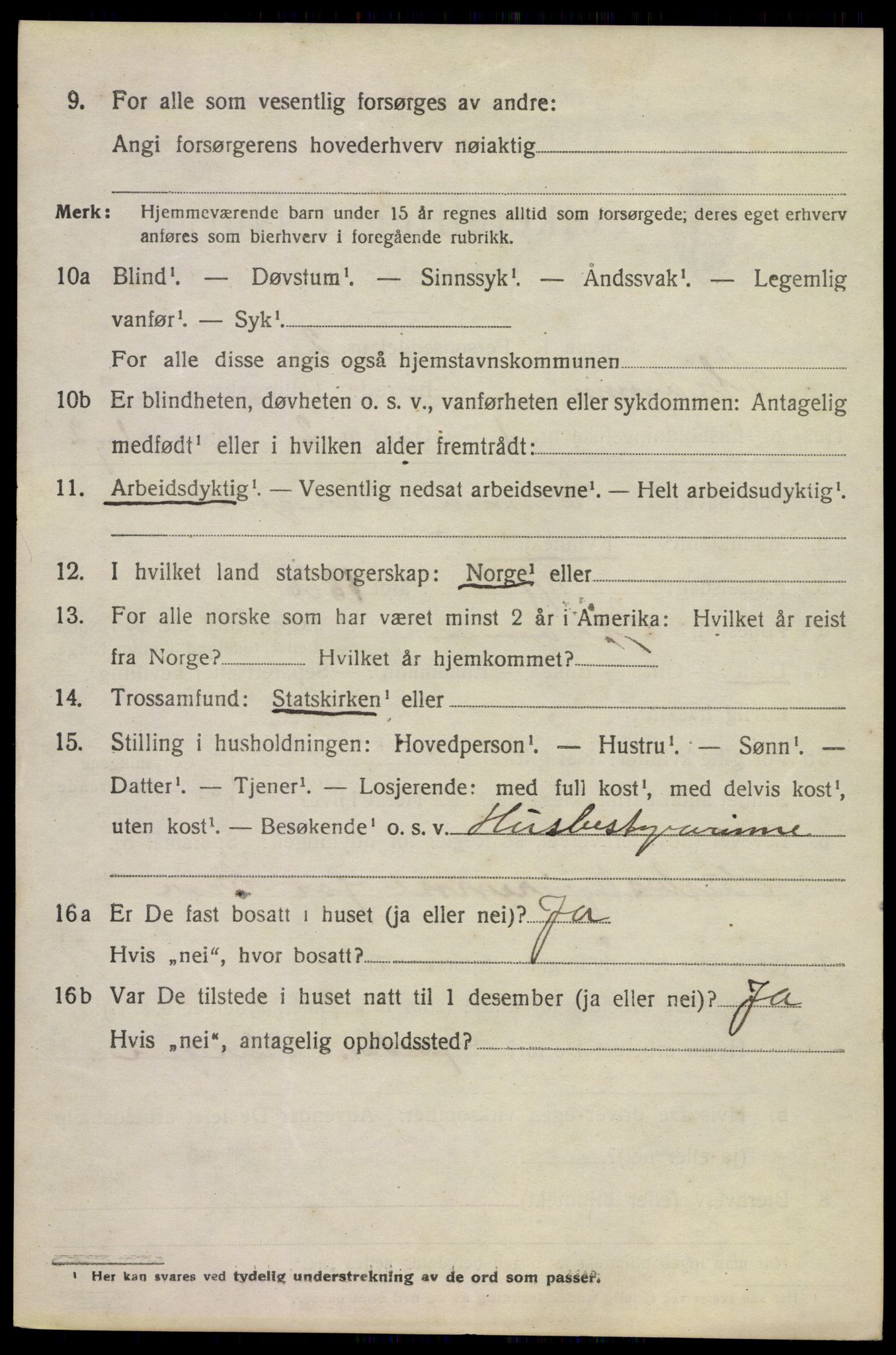 SAKO, 1920 census for Strømm, 1920, p. 1580