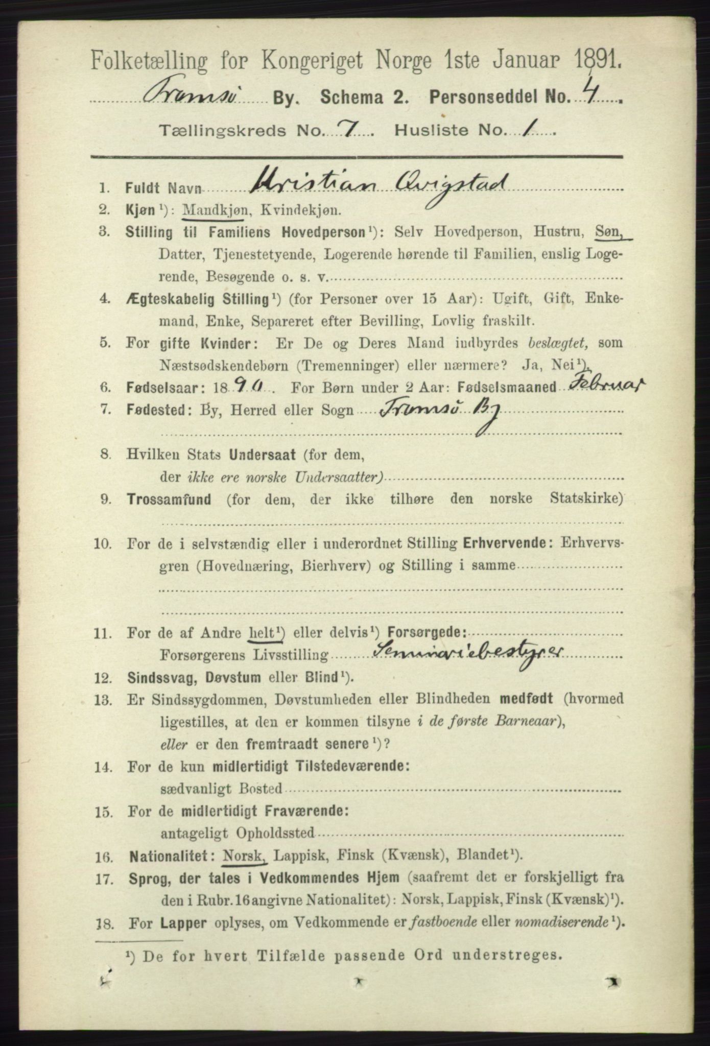 RA, 1891 census for 1902 Tromsø, 1891, p. 6662