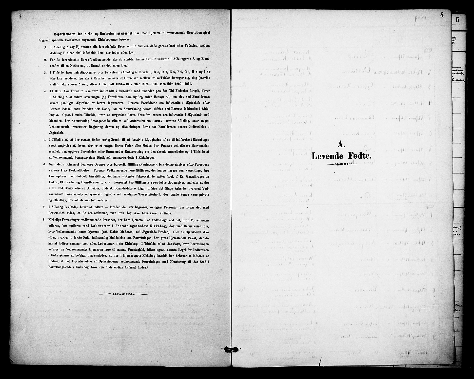 Kvinnherad sokneprestembete, SAB/A-76401/H/Haa: Parish register (official) no. D 1, 1887-1910, p. 4