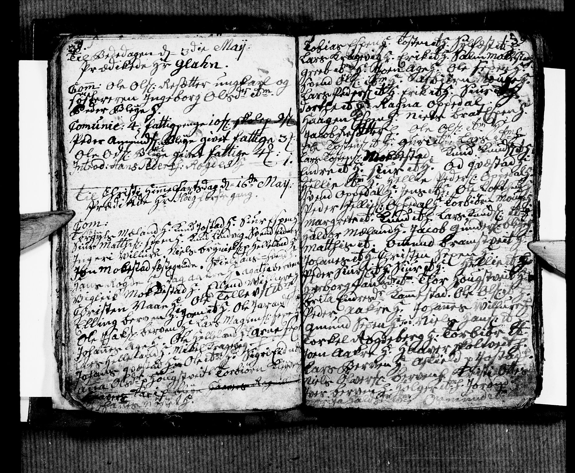 Ullensvang sokneprestembete, AV/SAB-A-78701/H/Hab: Parish register (copy) no. B 4, 1775-1778, p. 38-39