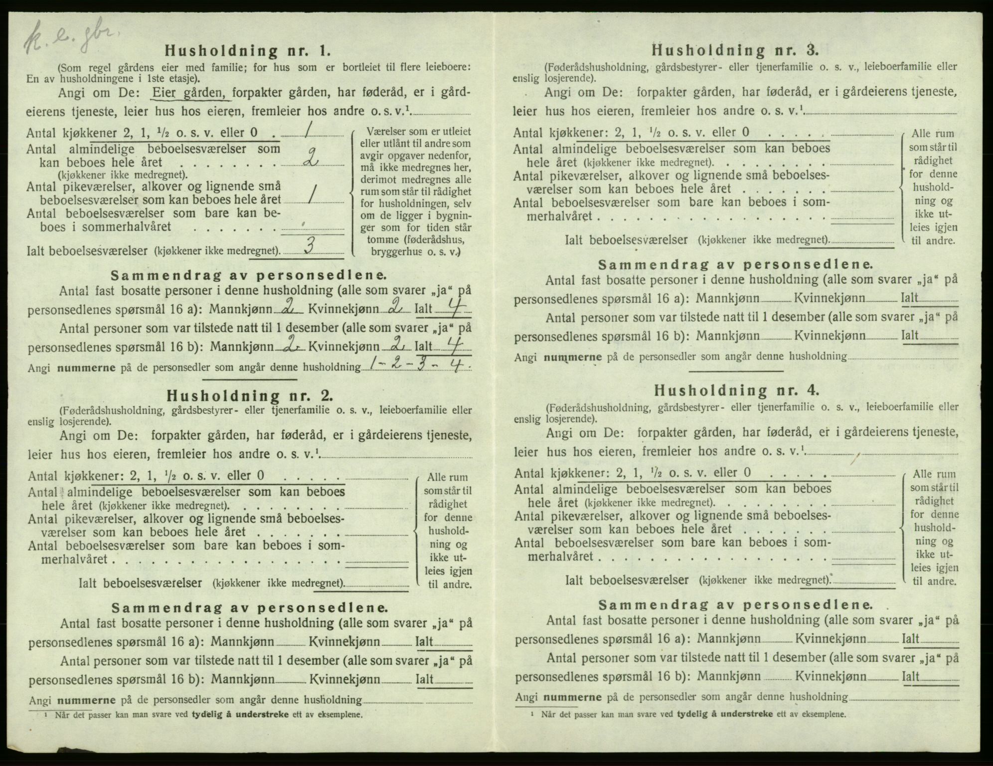 SAB, 1920 census for Moster, 1920, p. 131