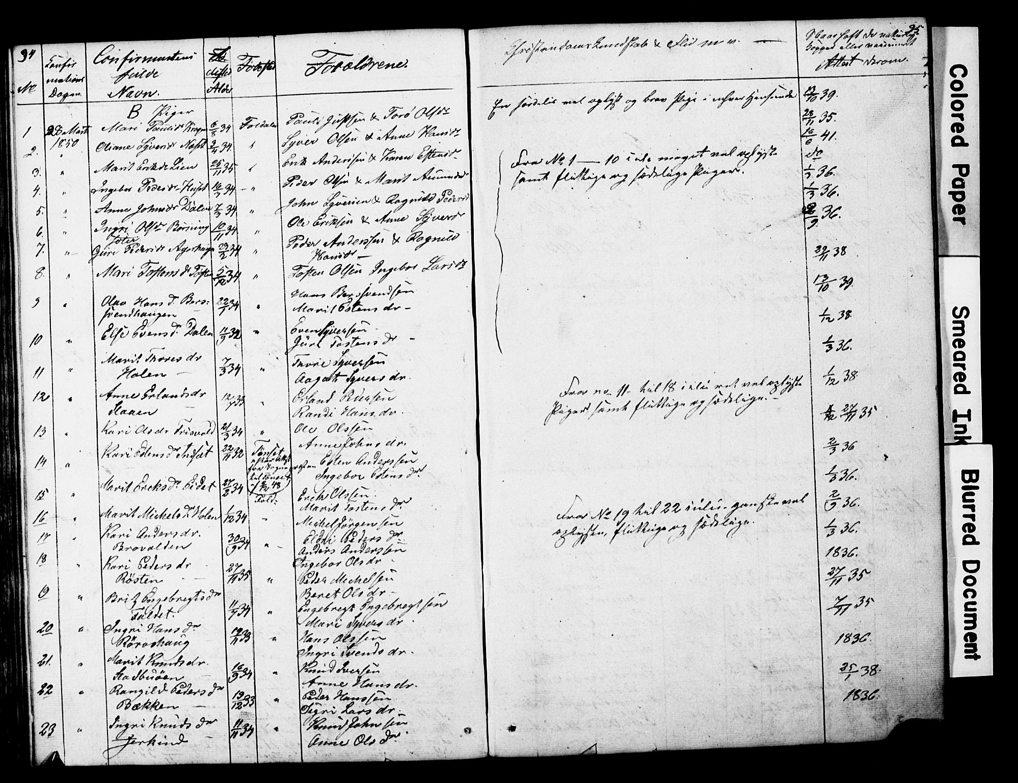 Lesja prestekontor, SAH/PREST-068/H/Ha/Hab/L0014: Parish register (copy) no. 14, 1842-1856, p. 94-95