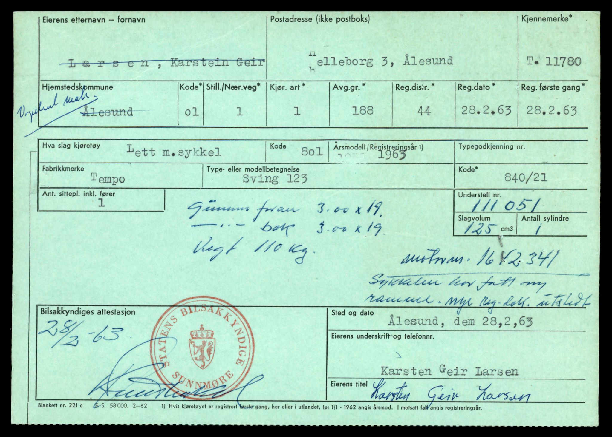 Møre og Romsdal vegkontor - Ålesund trafikkstasjon, SAT/A-4099/F/Fe/L0030: Registreringskort for kjøretøy T 11620 - T 11799, 1927-1998, p. 2247