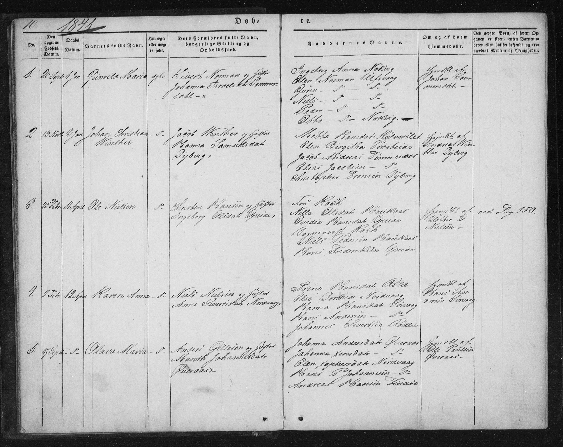 Ministerialprotokoller, klokkerbøker og fødselsregistre - Nordland, AV/SAT-A-1459/859/L0843: Parish register (official) no. 859A03, 1840-1848, p. 10