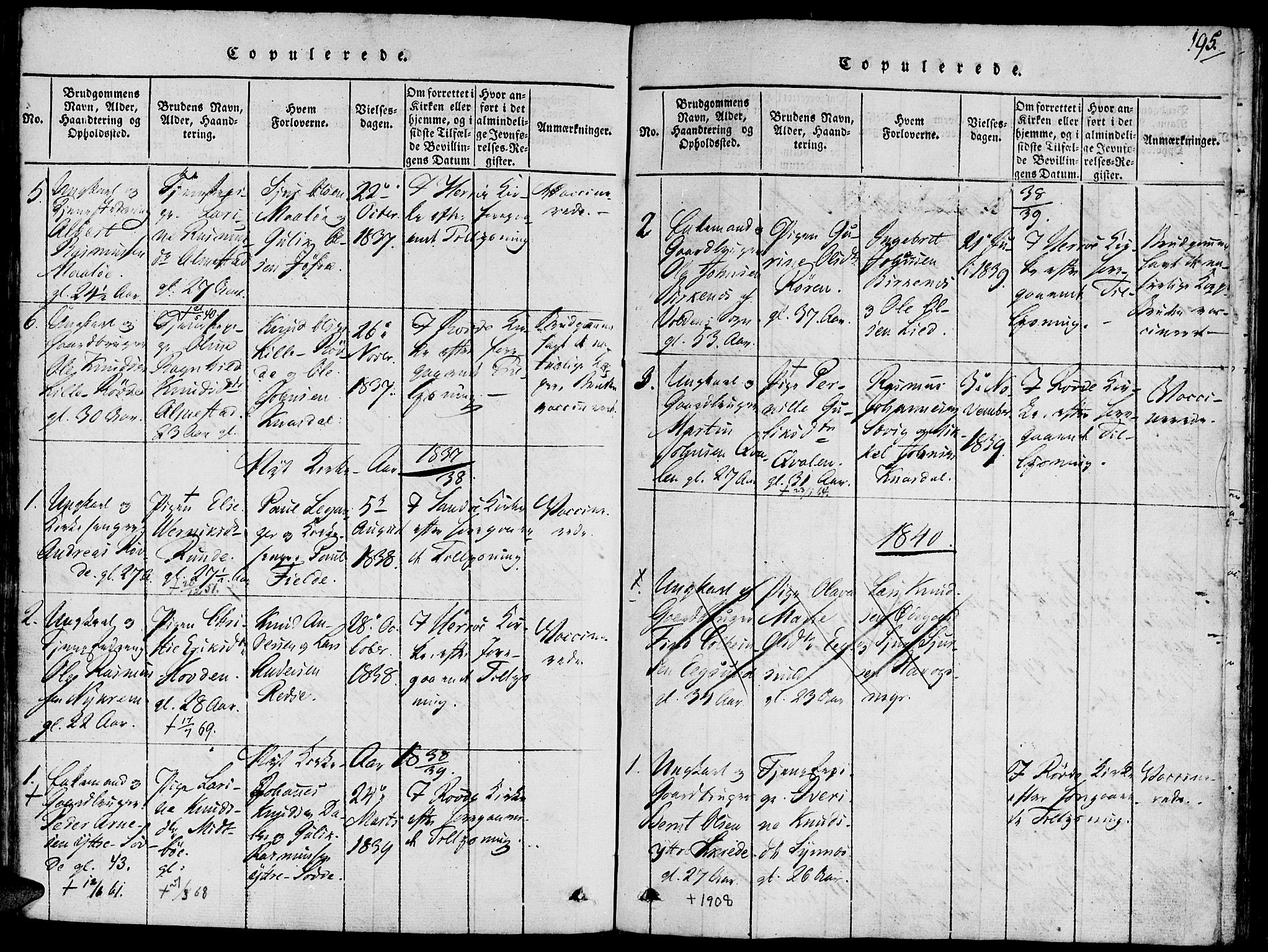 Ministerialprotokoller, klokkerbøker og fødselsregistre - Møre og Romsdal, SAT/A-1454/504/L0054: Parish register (official) no. 504A01, 1816-1861, p. 195