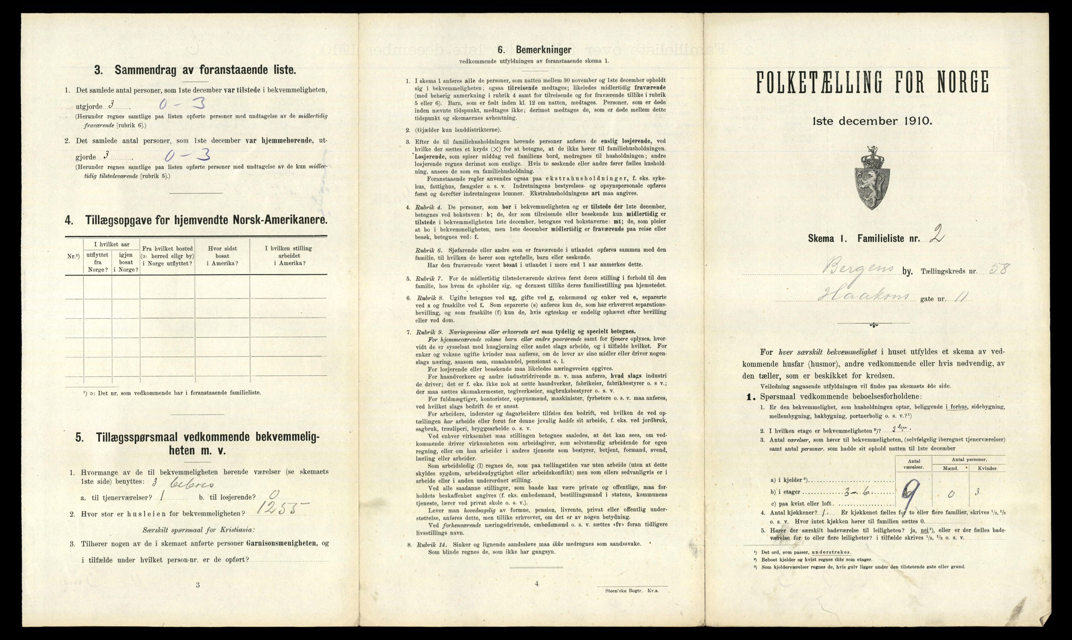 RA, 1910 census for Bergen, 1910, p. 20331