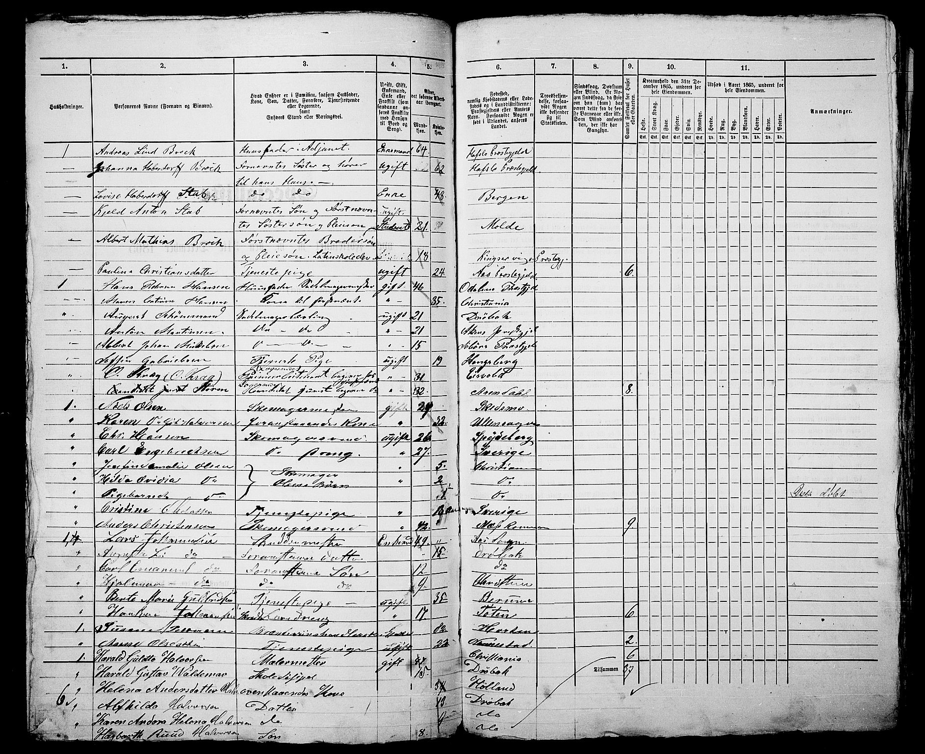 RA, 1865 census for Kristiania, 1865, p. 479