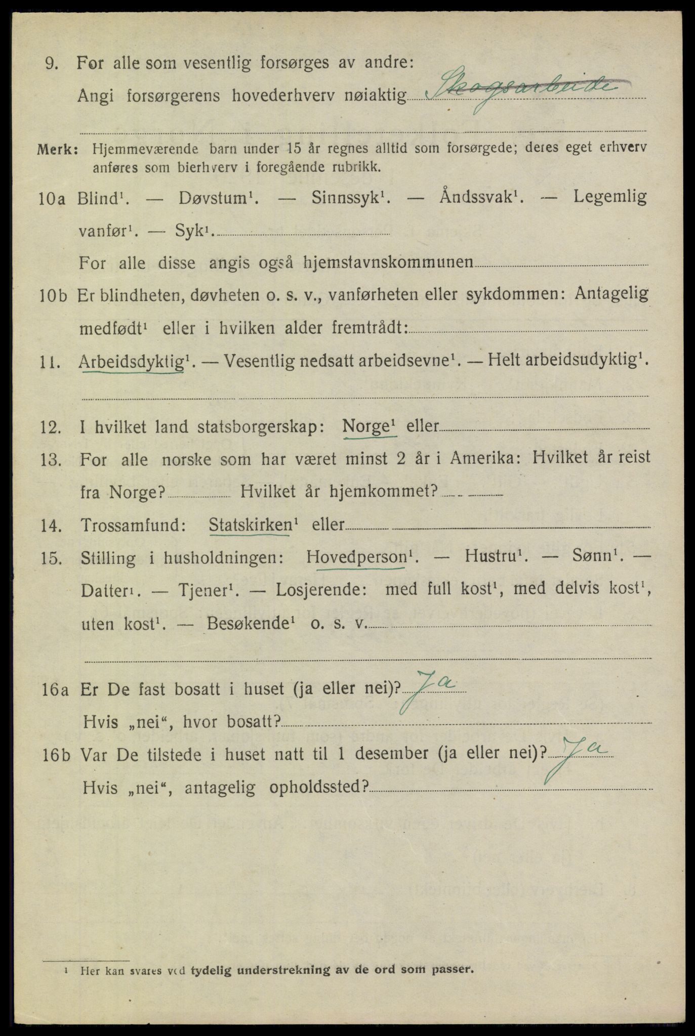 SAO, 1920 census for Aurskog, 1920, p. 1665