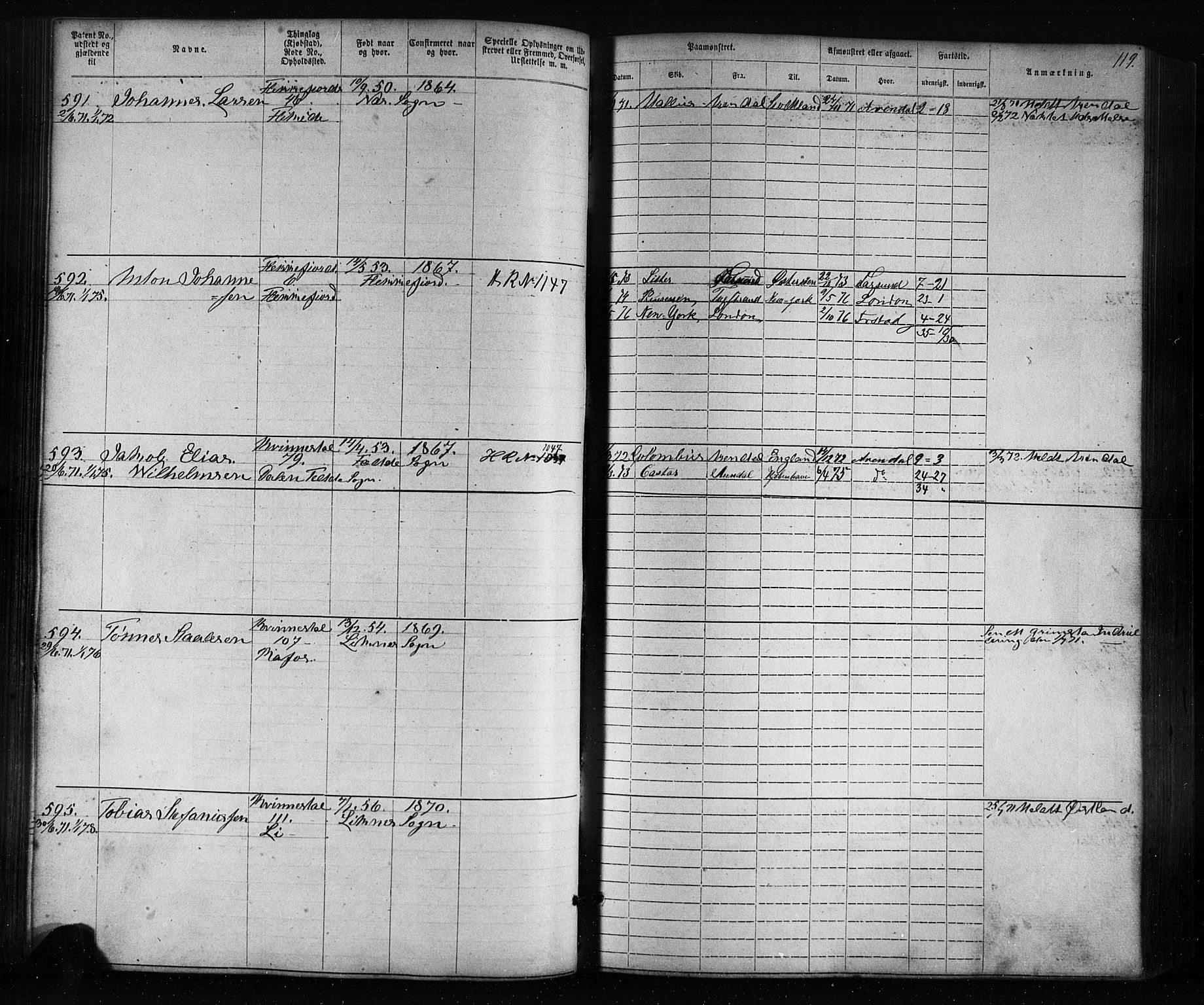 Flekkefjord mønstringskrets, AV/SAK-2031-0018/F/Fa/L0005: Annotasjonsrulle nr 1-1915 med register, Æ-2, 1868-1896, p. 140