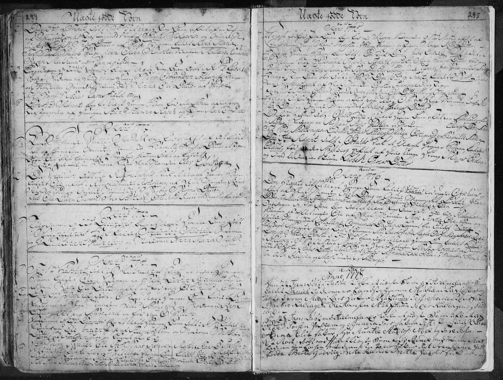 Hjelmeland sokneprestkontor, SAST/A-101843/01/IV/L0001: Parish register (official) no. A 1, 1760-1799, p. 294-295