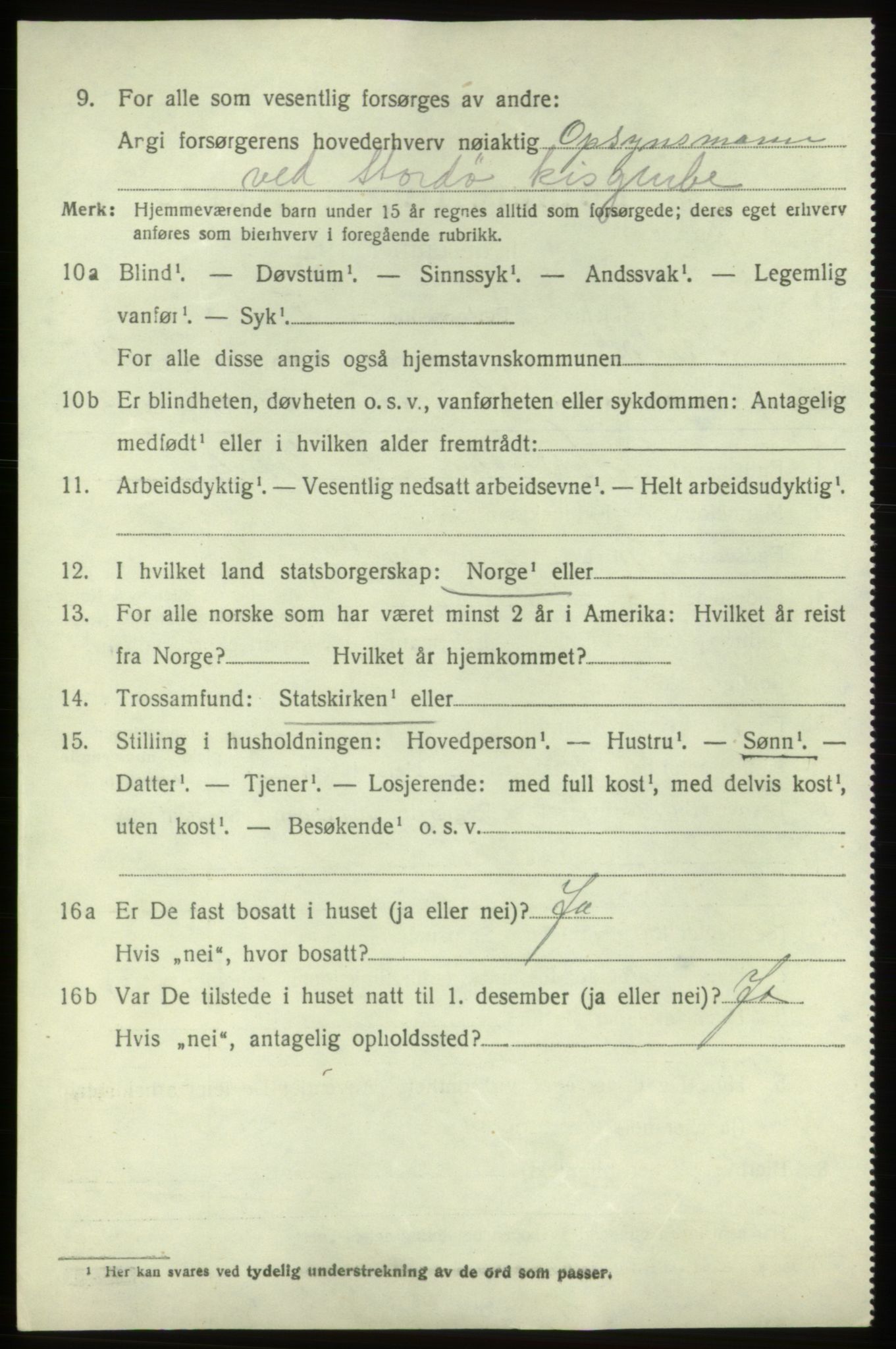 SAB, 1920 census for Stord, 1920, p. 8676