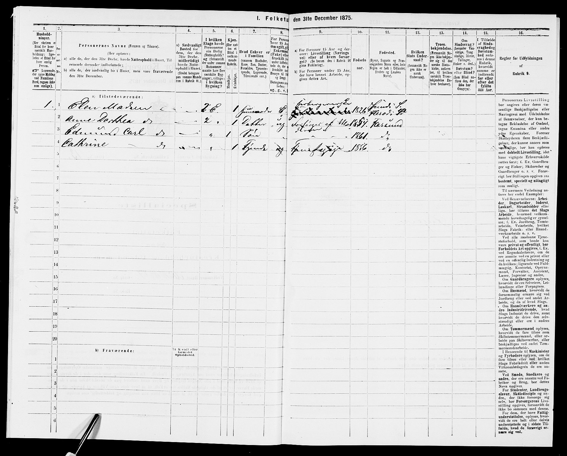 SAK, 1875 census for 1003B Vanse/Farsund, 1875, p. 33