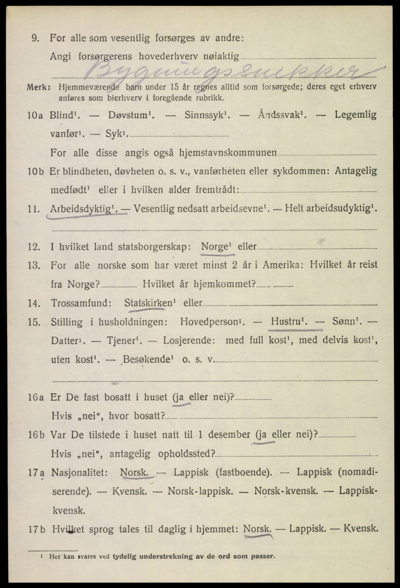 SAT, 1920 census for Hadsel, 1920, p. 19047