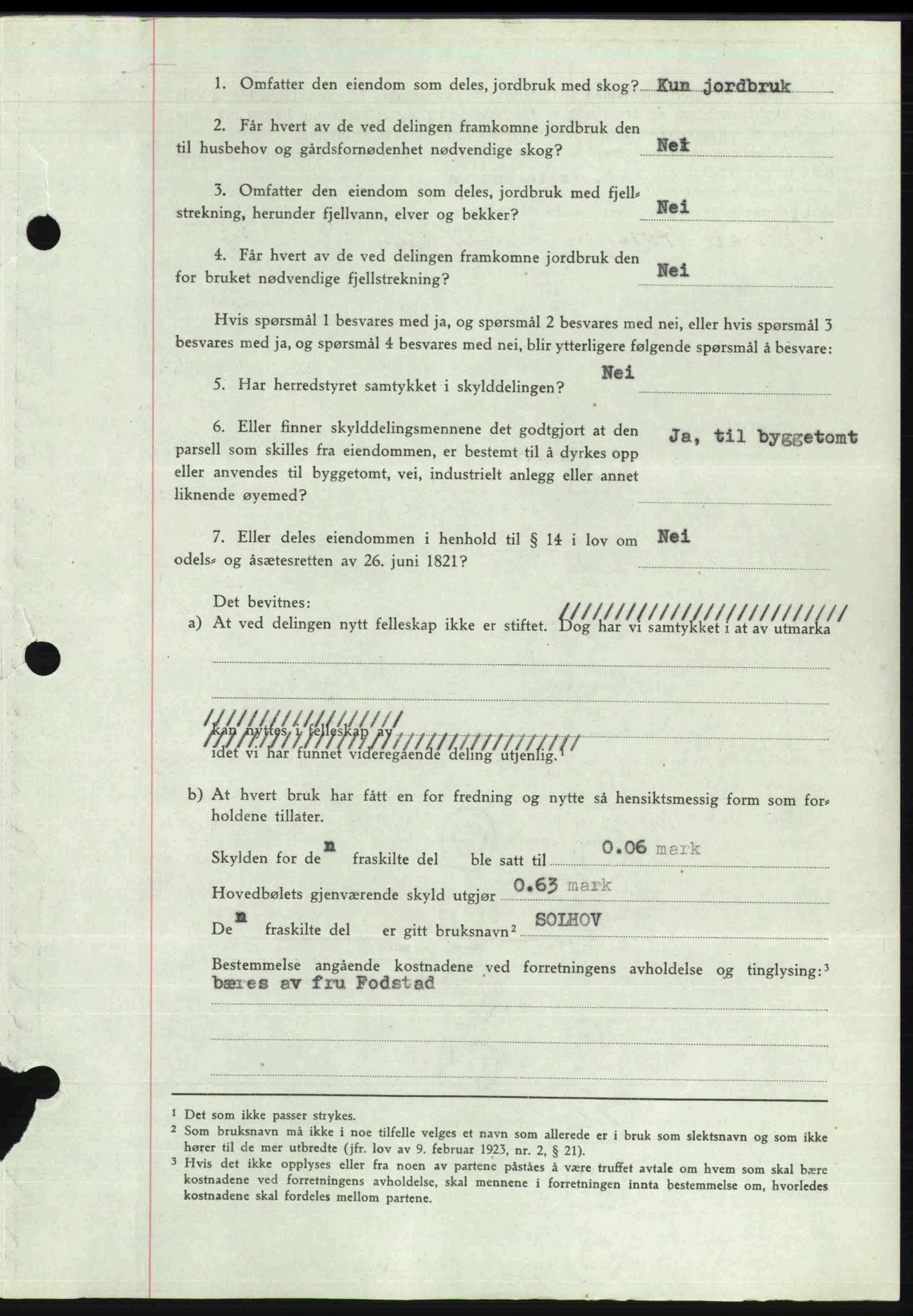 Toten tingrett, SAH/TING-006/H/Hb/Hbc/L0013: Mortgage book no. Hbc-13, 1945-1945, Diary no: : 1401/1945