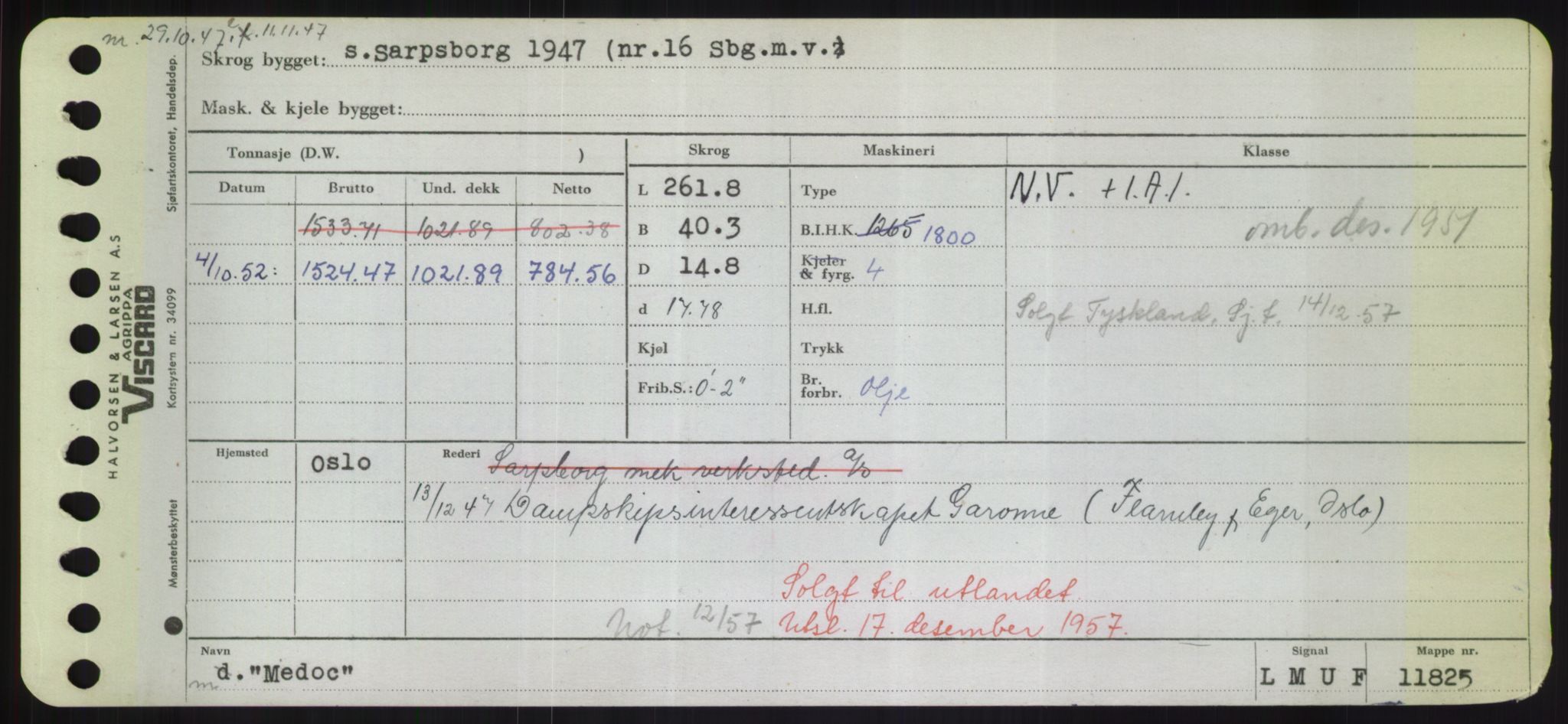 Sjøfartsdirektoratet med forløpere, Skipsmålingen, RA/S-1627/H/Hd/L0024: Fartøy, M-Mim, p. 437