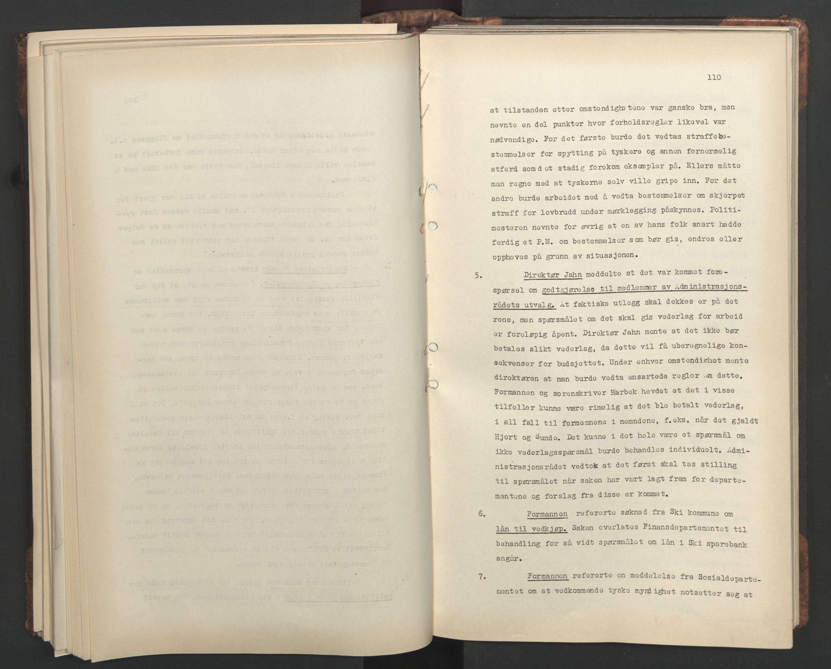 Administrasjonsrådet, AV/RA-S-1004/A/L0001: Møteprotokoll med tillegg 15/4-25/9, 1940, p. 110