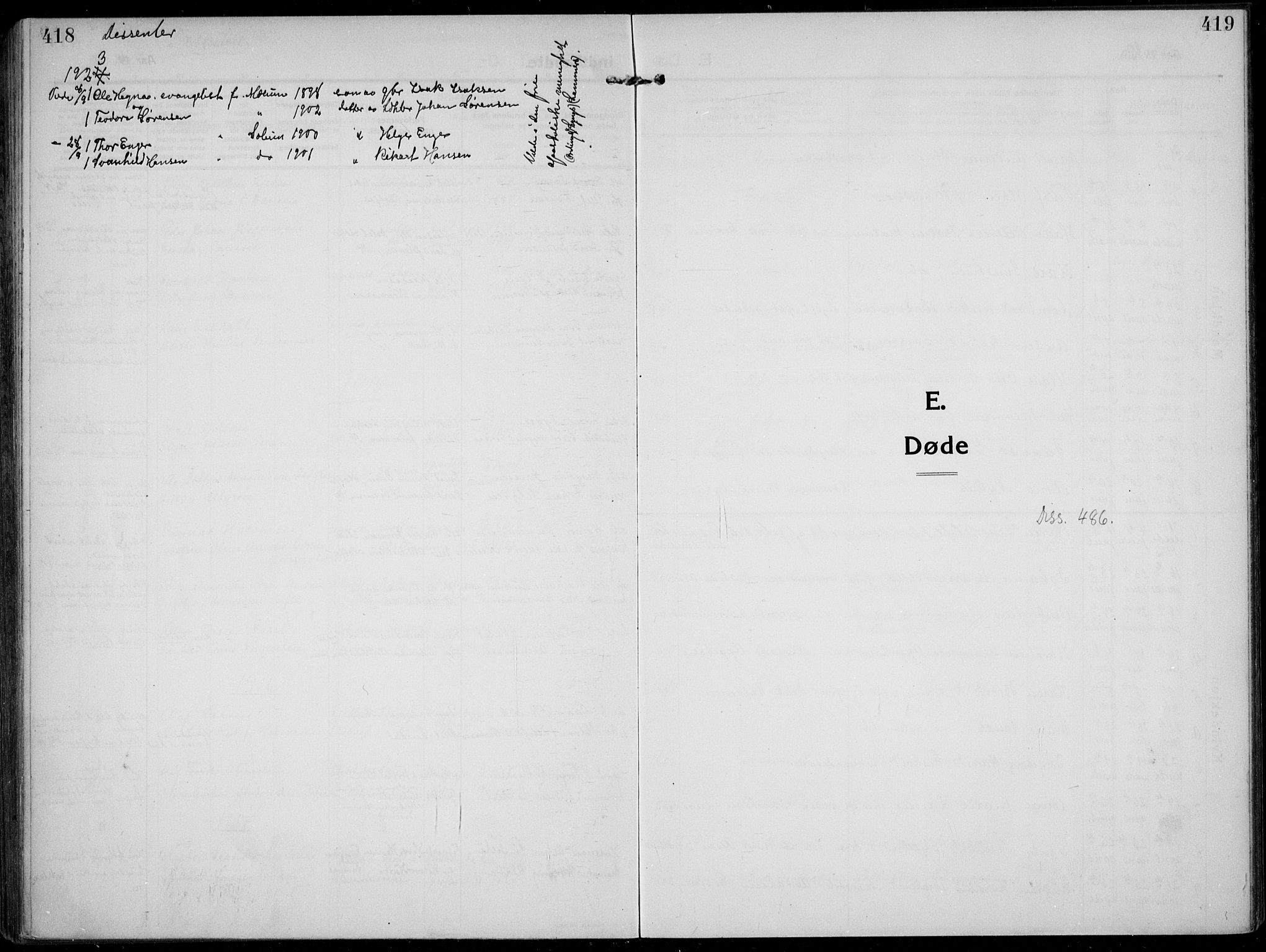 Solum kirkebøker, AV/SAKO-A-306/F/Fb/L0004: Parish register (official) no. II 4, 1913-1924, p. 418-419