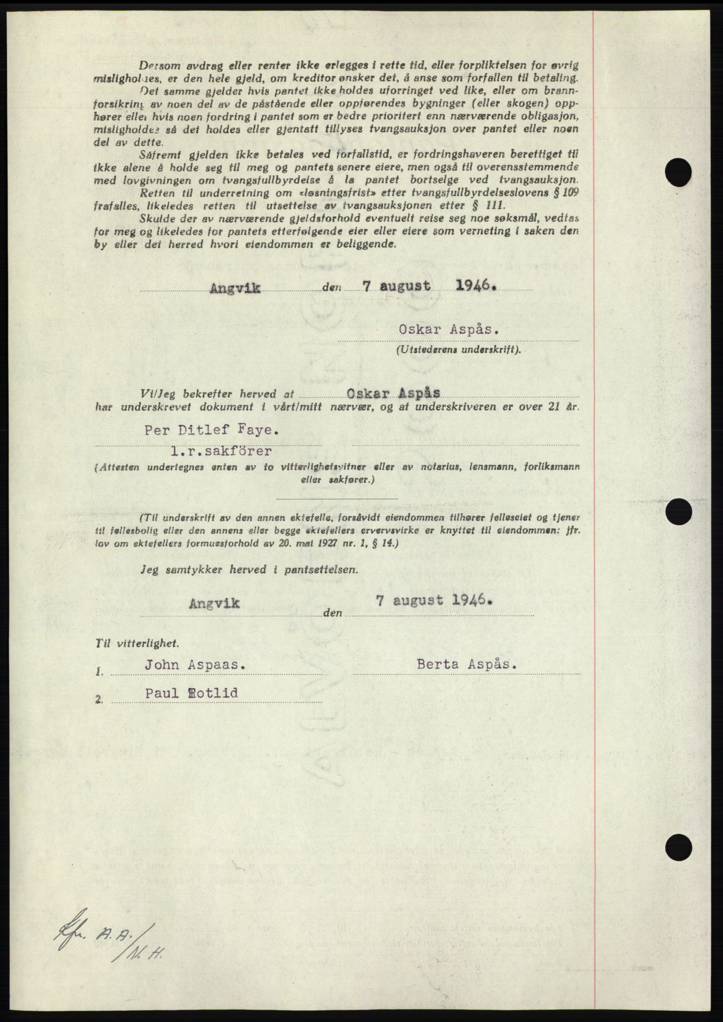 Nordmøre sorenskriveri, AV/SAT-A-4132/1/2/2Ca: Mortgage book no. B94, 1946-1946, Diary no: : 1663/1946