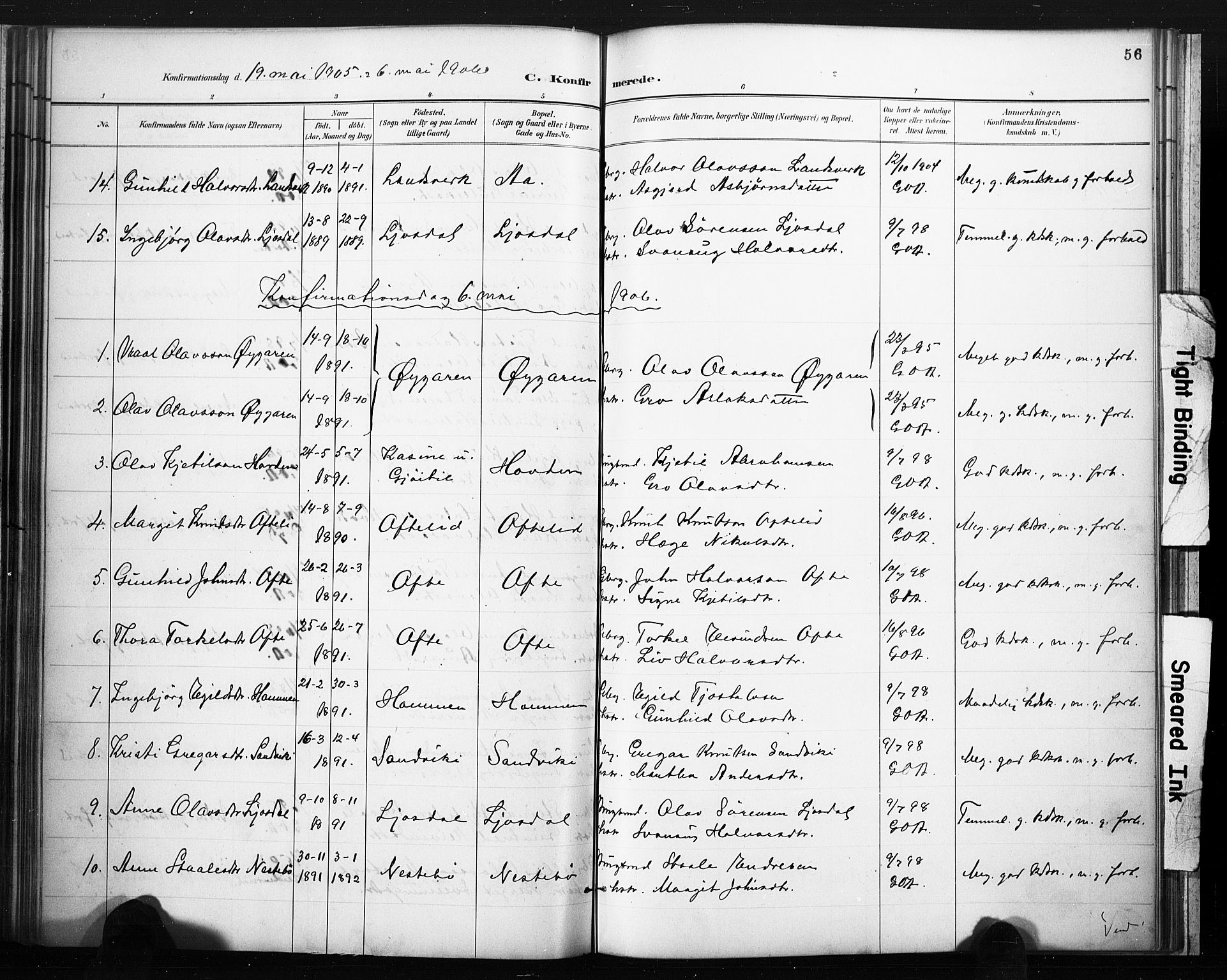 Lårdal kirkebøker, SAKO/A-284/F/Fc/L0002: Parish register (official) no. III 2, 1887-1906, p. 56