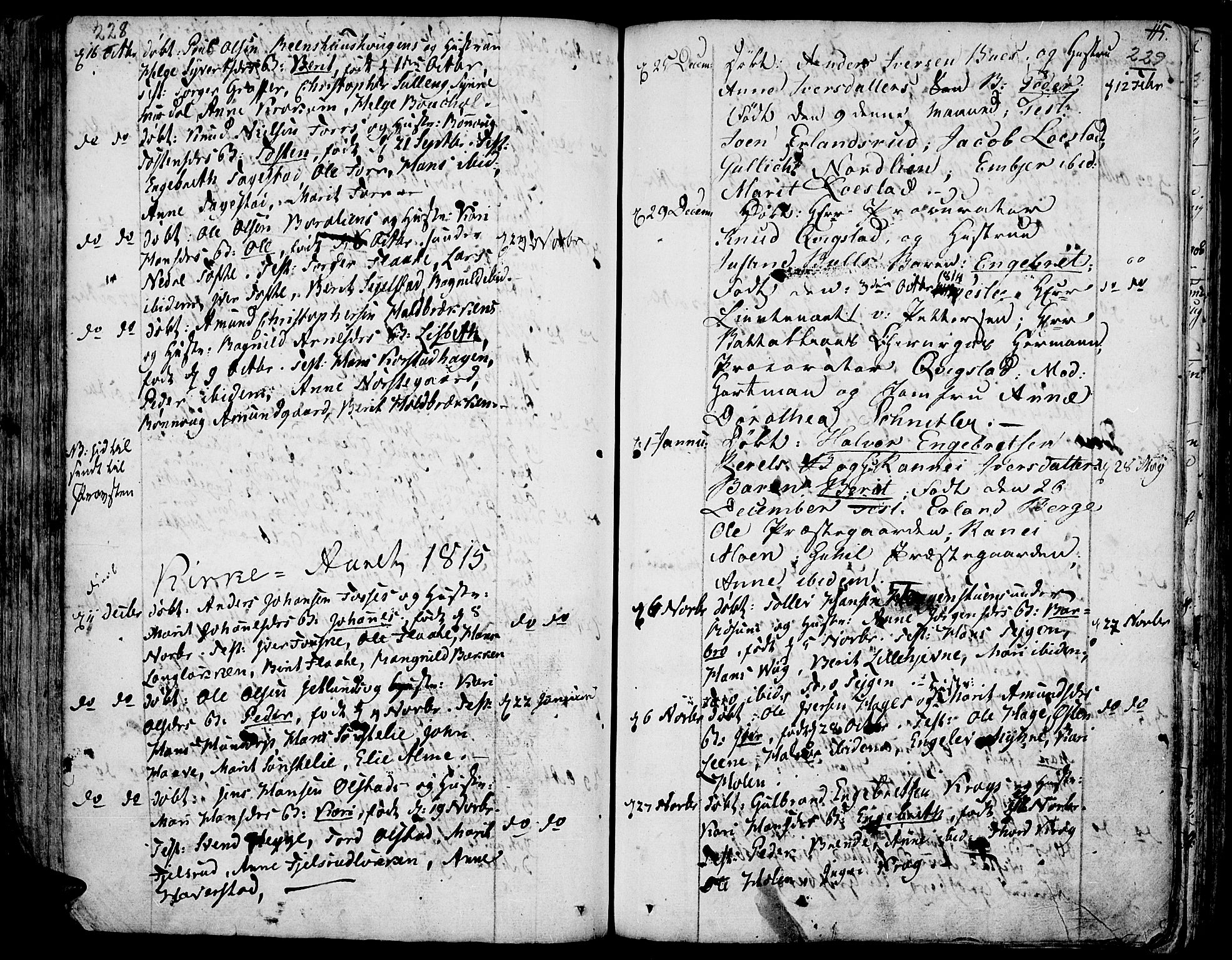 Fron prestekontor, AV/SAH-PREST-078/H/Ha/Haa/L0001: Parish register (official) no. 1, 1799-1816, p. 228-229