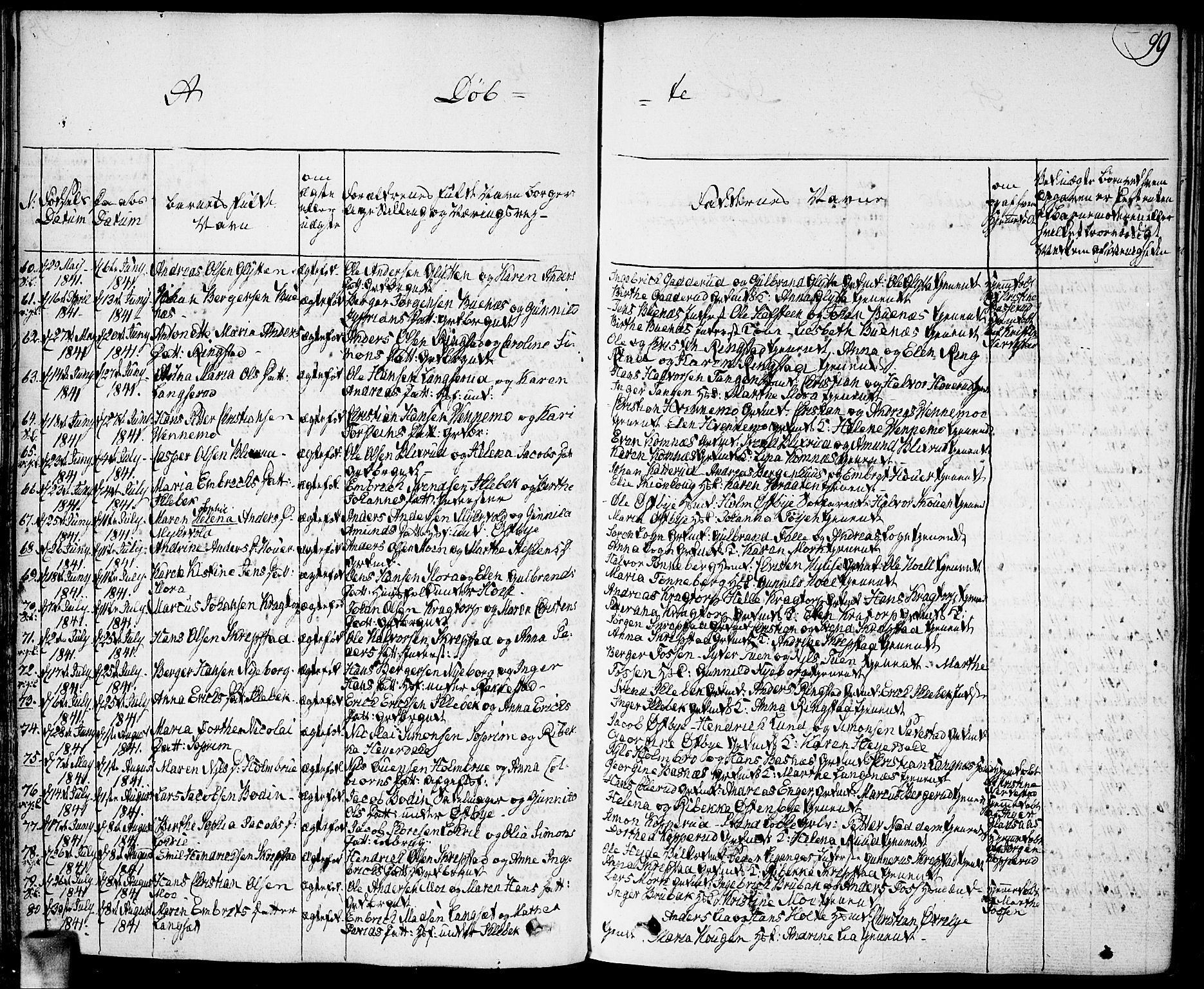 Høland prestekontor Kirkebøker, SAO/A-10346a/F/Fa/L0008: Parish register (official) no. I 8, 1827-1845, p. 99