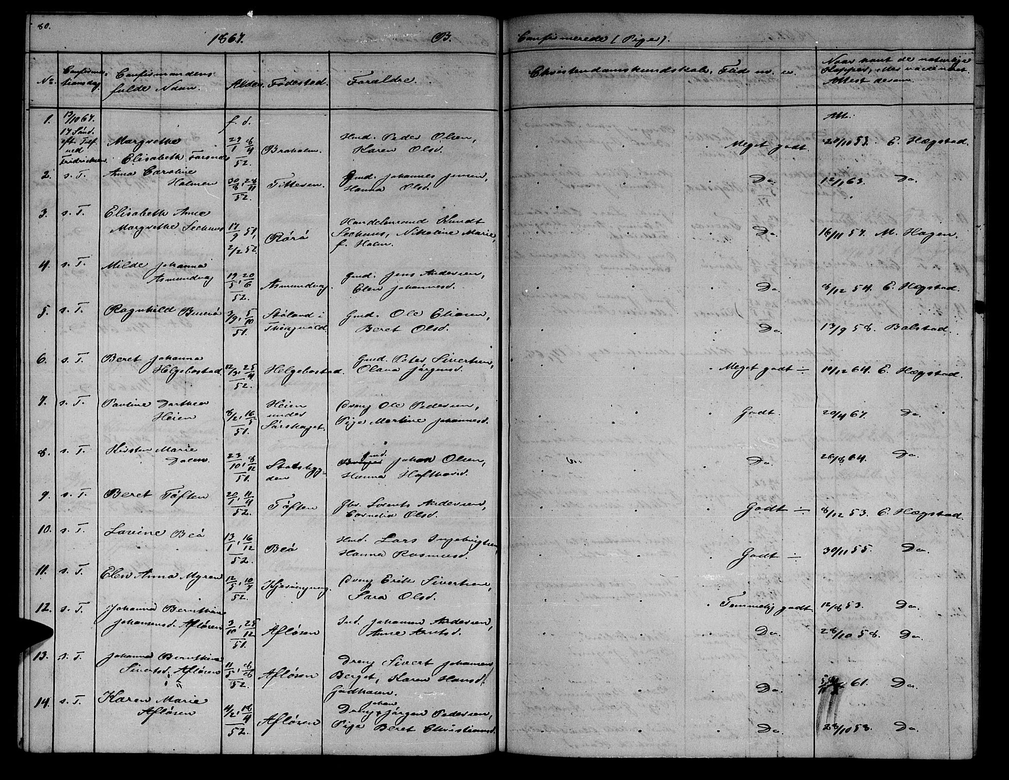 Ministerialprotokoller, klokkerbøker og fødselsregistre - Sør-Trøndelag, SAT/A-1456/634/L0539: Parish register (copy) no. 634C01, 1866-1873, p. 80