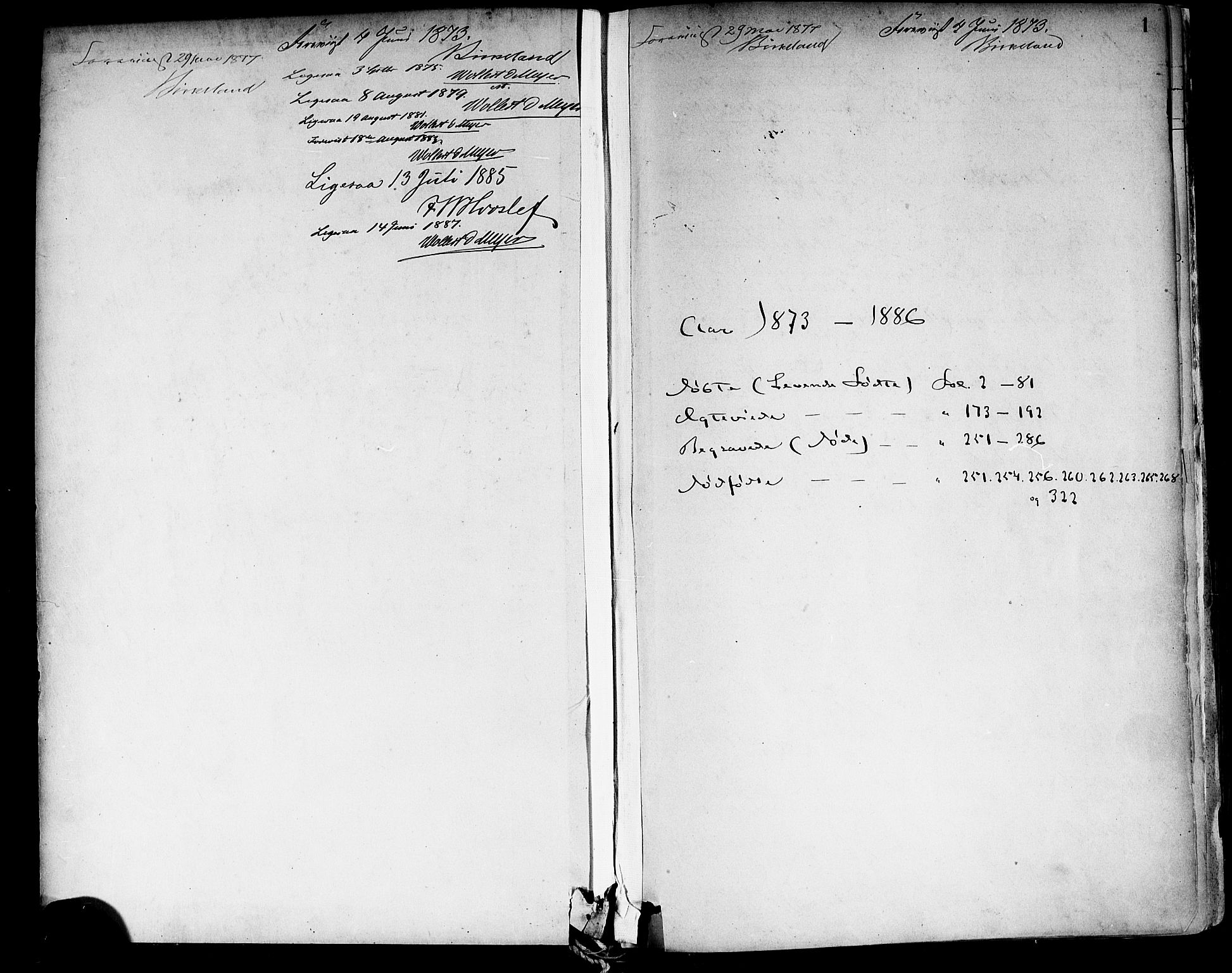 Kvinnherad sokneprestembete, SAB/A-76401/H/Haa: Parish register (official) no. A 9, 1873-1886, p. 1