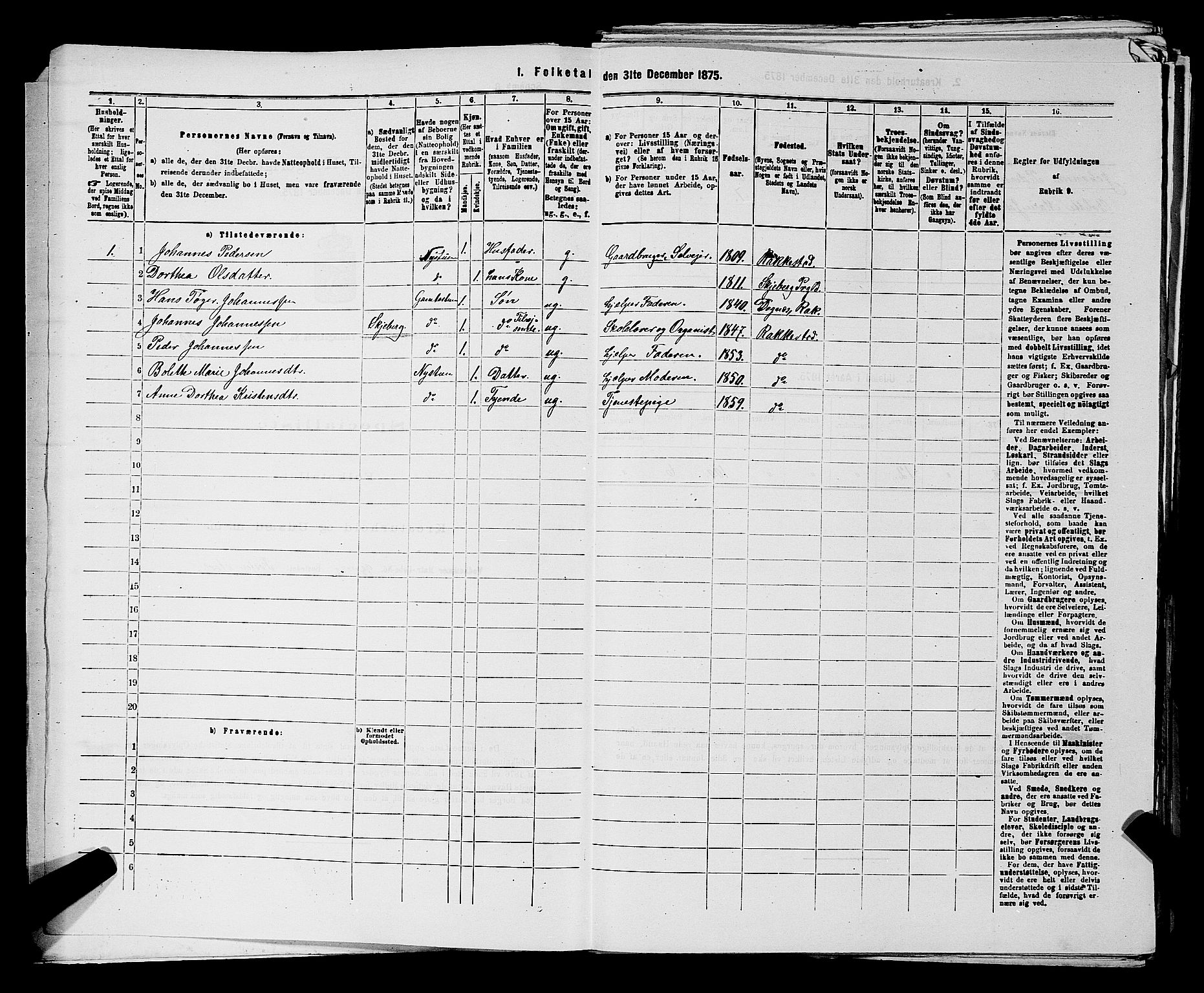 RA, 1875 census for 0128P Rakkestad, 1875, p. 741