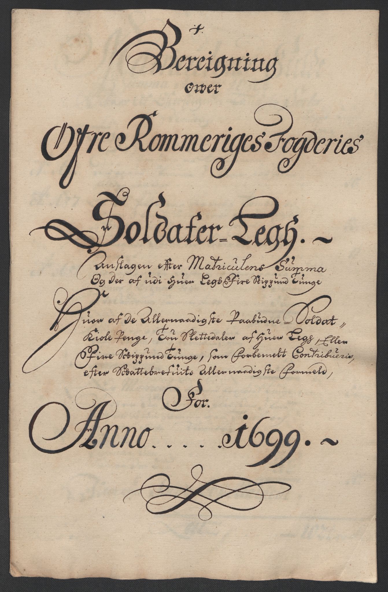 Rentekammeret inntil 1814, Reviderte regnskaper, Fogderegnskap, RA/EA-4092/R12/L0711: Fogderegnskap Øvre Romerike, 1699, p. 246