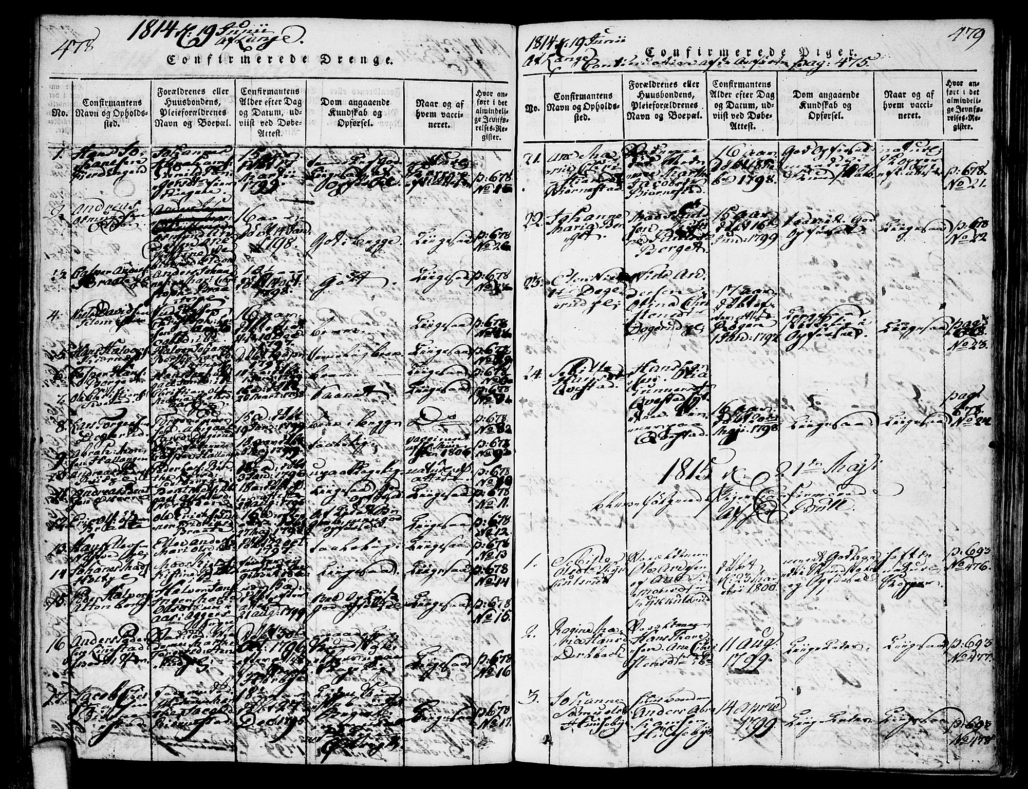 Ås prestekontor Kirkebøker, AV/SAO-A-10894/F/Fa/L0003: Parish register (official) no. I 3, 1814-1818, p. 478-479