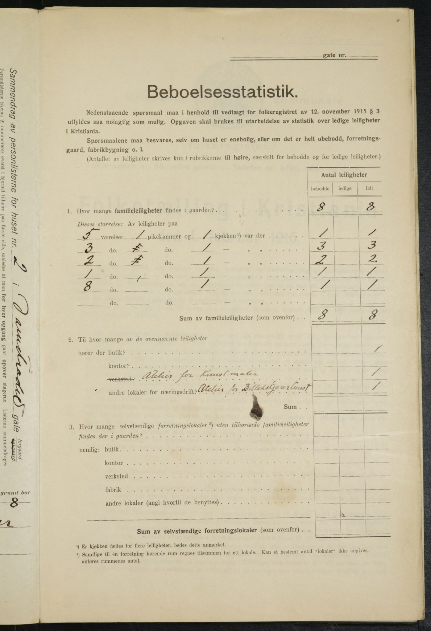 OBA, Municipal Census 1916 for Kristiania, 1916, p. 14446