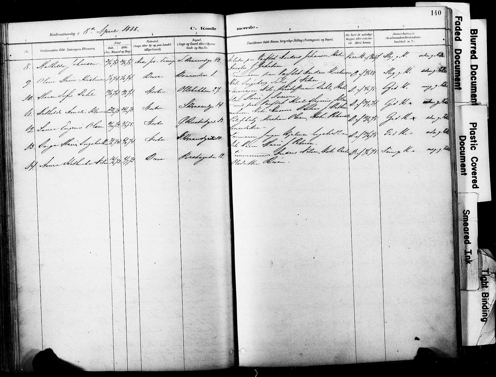 Horten kirkebøker, SAKO/A-348/F/Fa/L0004: Parish register (official) no. 4, 1888-1895, p. 140