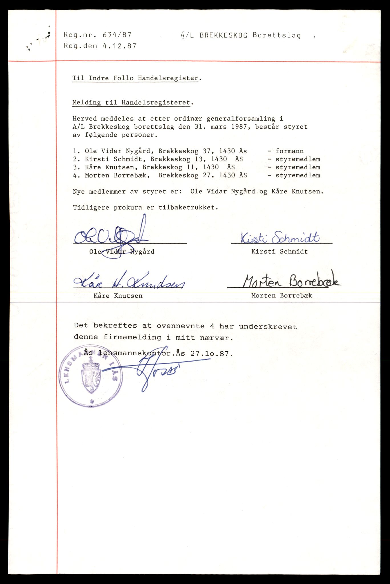 Indre Follo tingrett, SAT/A-10086/K/Kb/Kbc/L0011: Ansvarlig selskap, B - Å, 1944-1990, p. 5