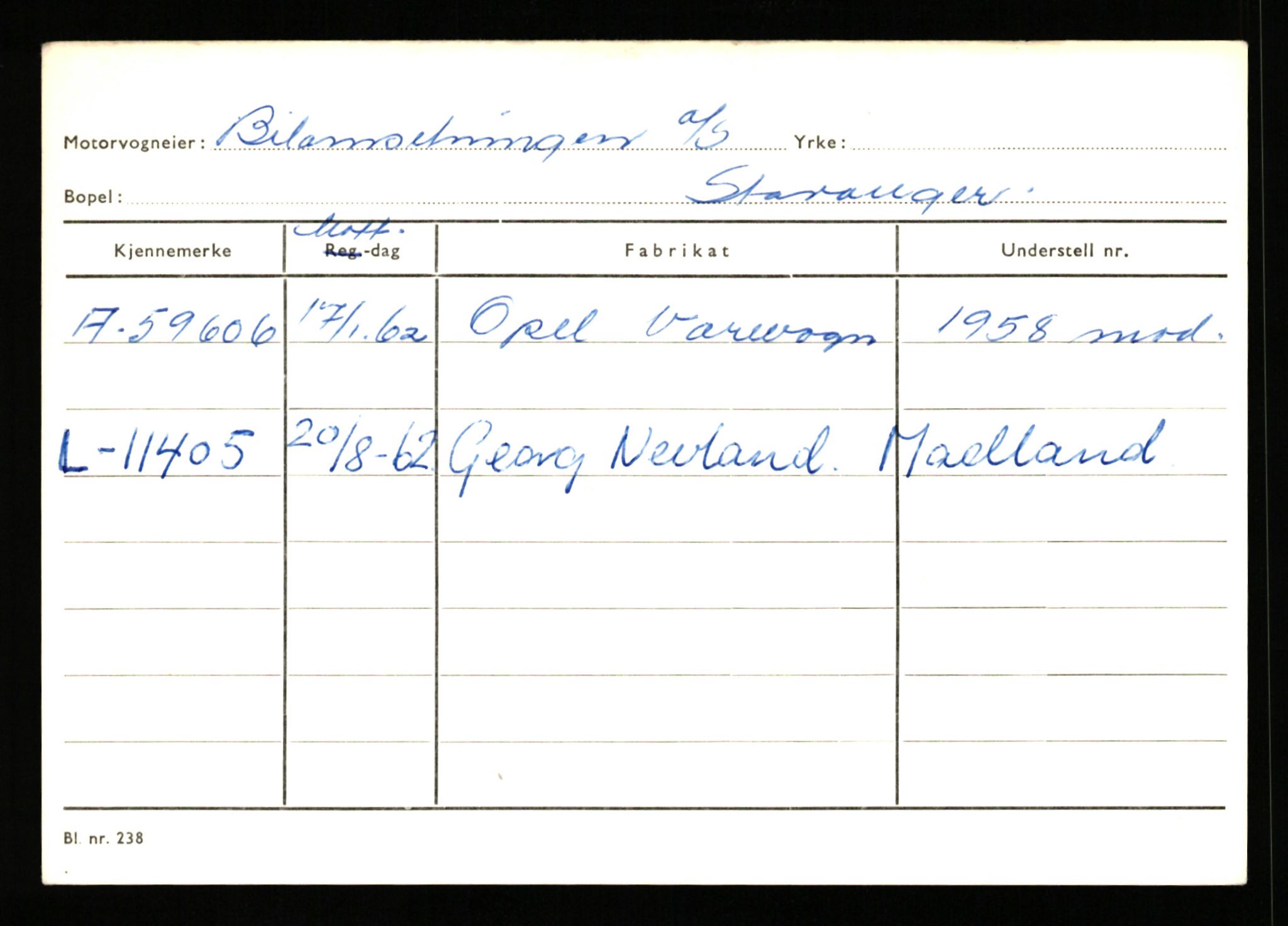 Stavanger trafikkstasjon, SAST/A-101942/0/G/L0007: Registreringsnummer: 49019 - 67460, 1930-1971, p. 2239