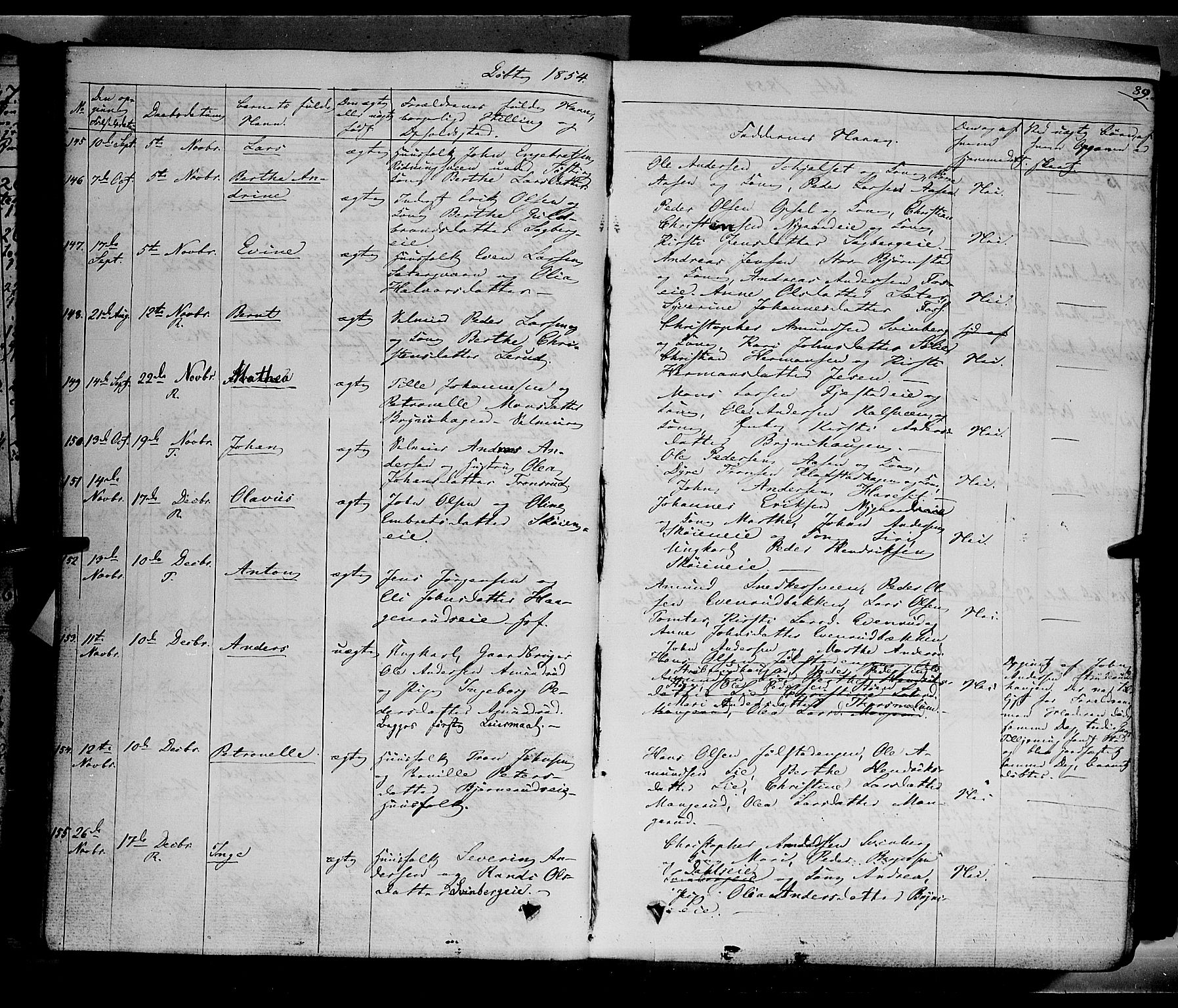 Romedal prestekontor, AV/SAH-PREST-004/K/L0004: Parish register (official) no. 4, 1847-1861, p. 89