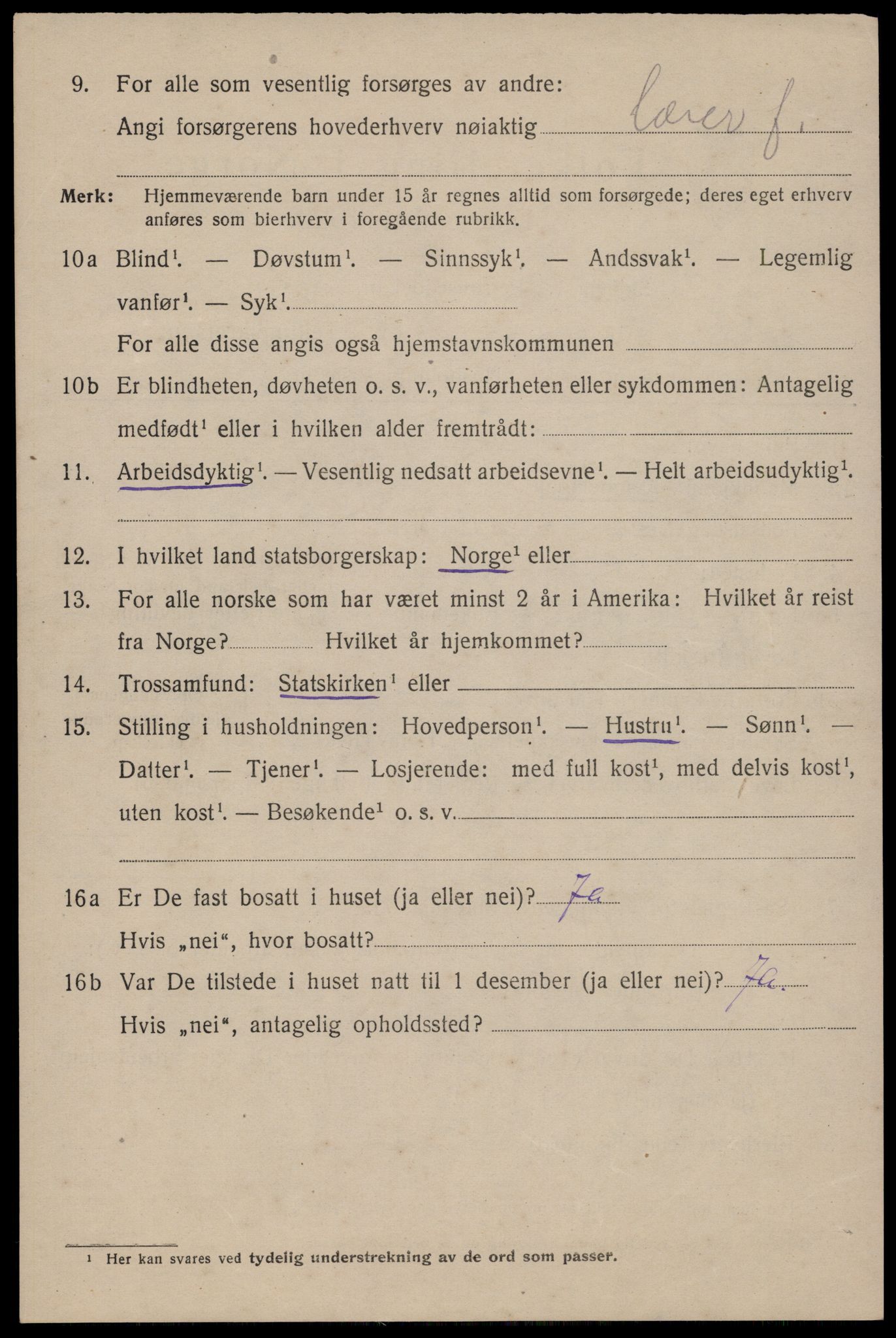 SAST, 1920 census for Stavanger, 1920, p. 82601