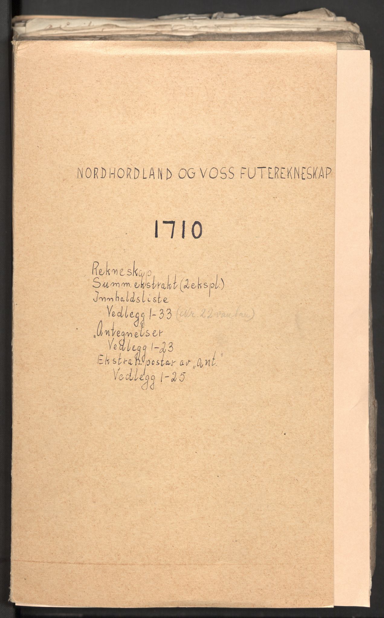 Rentekammeret inntil 1814, Reviderte regnskaper, Fogderegnskap, RA/EA-4092/R51/L3191: Fogderegnskap Nordhordland og Voss, 1710, p. 2