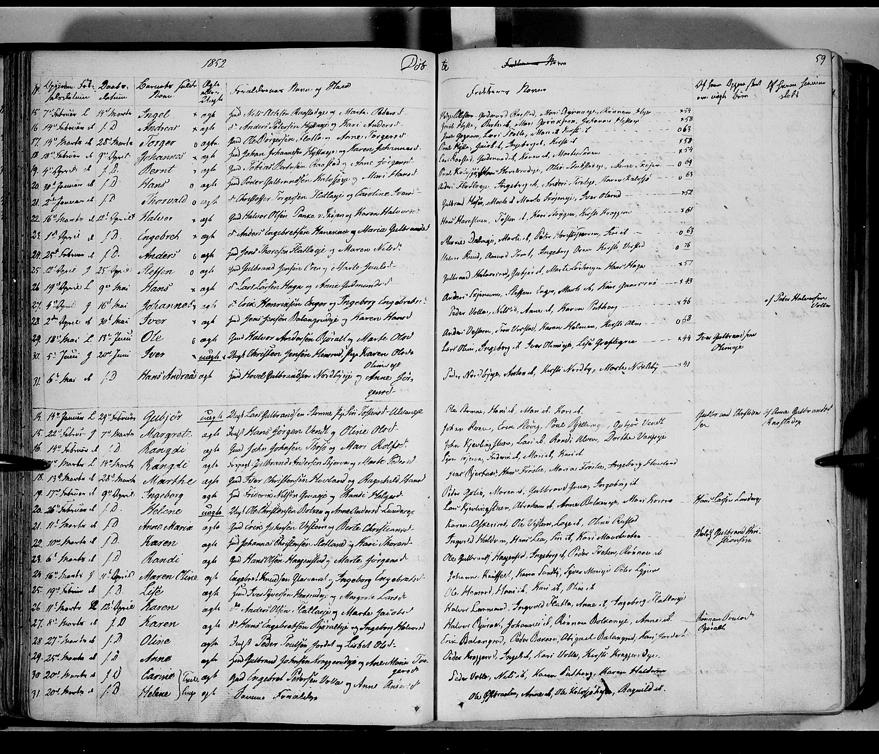 Jevnaker prestekontor, SAH/PREST-116/H/Ha/Haa/L0006: Parish register (official) no. 6, 1837-1857, p. 59