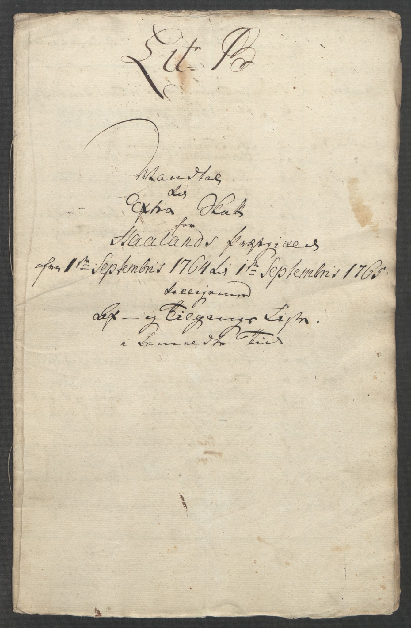 Rentekammeret inntil 1814, Reviderte regnskaper, Fogderegnskap, RA/EA-4092/R46/L2836: Ekstraskatten Jæren og Dalane, 1764-1766, p. 115