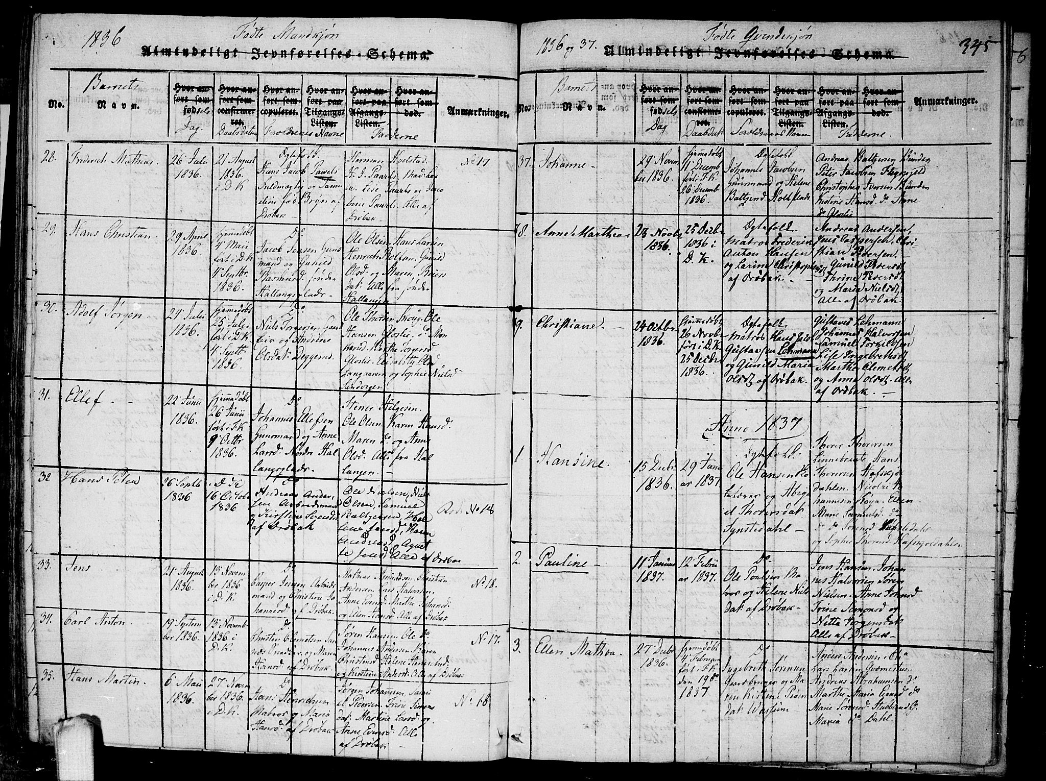 Drøbak prestekontor Kirkebøker, SAO/A-10142a/F/Fa/L0001: Parish register (official) no. I 1, 1816-1842, p. 345