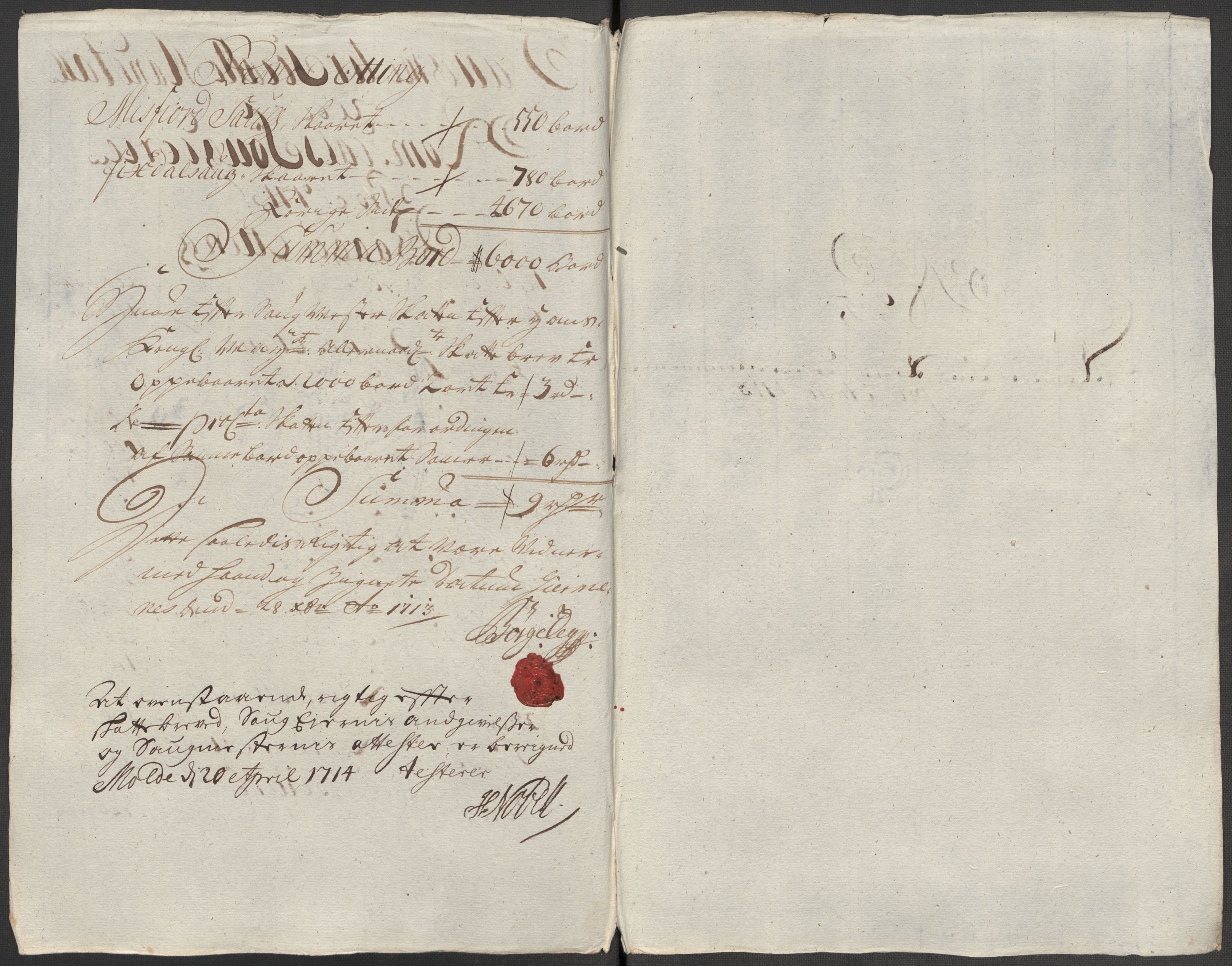 Rentekammeret inntil 1814, Reviderte regnskaper, Fogderegnskap, AV/RA-EA-4092/R55/L3662: Fogderegnskap Romsdal, 1713-1714, p. 83