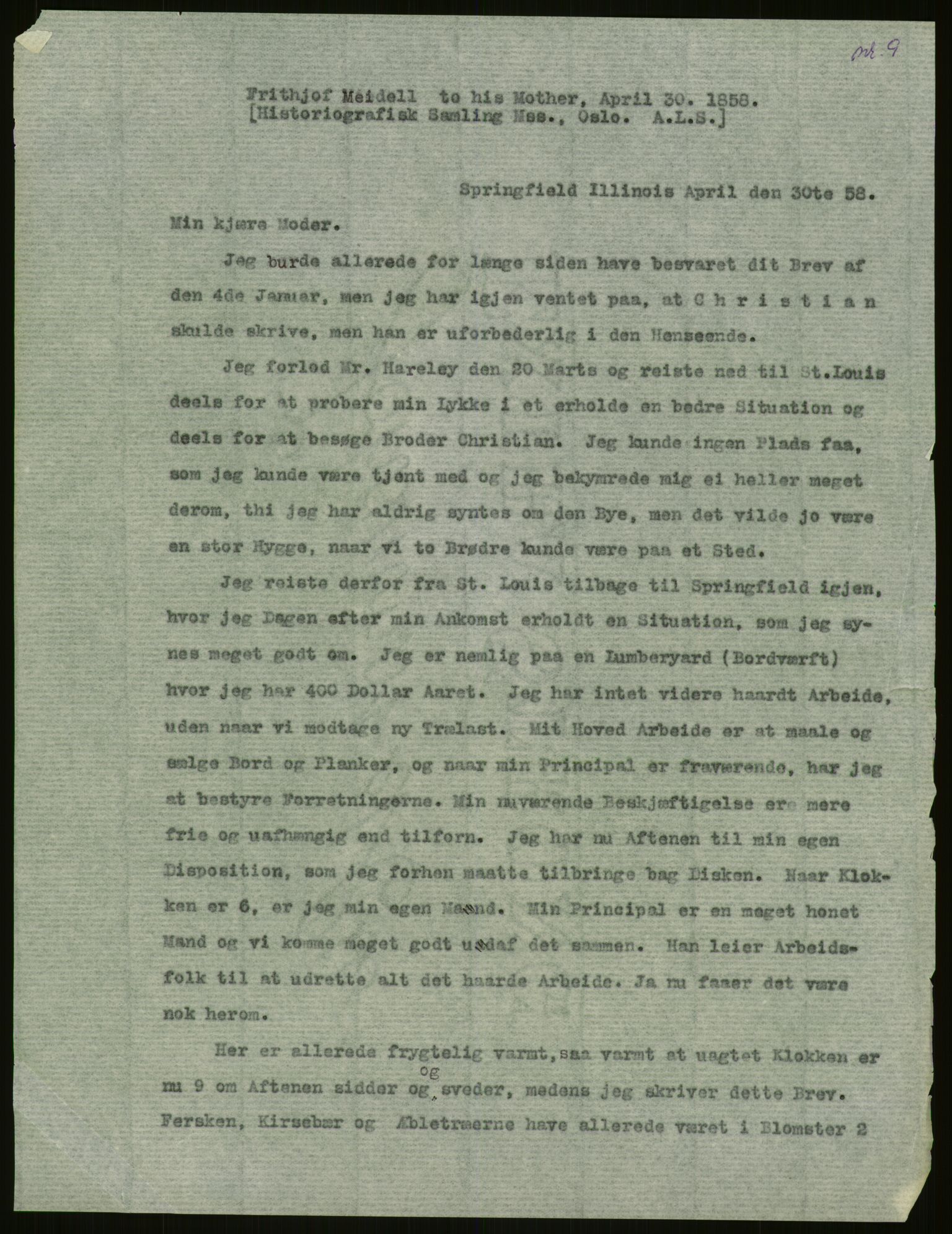 Samlinger til kildeutgivelse, Amerikabrevene, AV/RA-EA-4057/F/L0003: Innlån fra Oslo: Hals - Steen, 1838-1914, p. 477