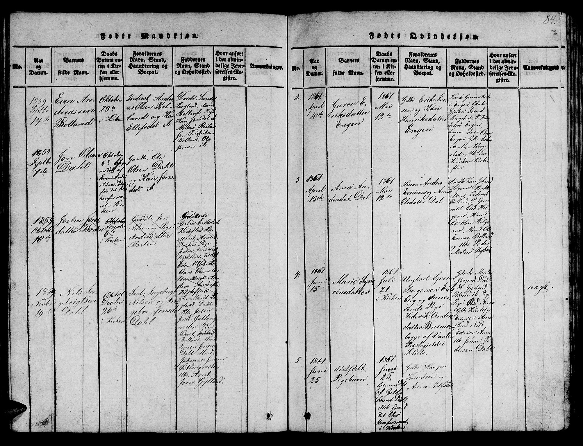 Ministerialprotokoller, klokkerbøker og fødselsregistre - Sør-Trøndelag, SAT/A-1456/693/L1121: Parish register (copy) no. 693C02, 1816-1869, p. 84