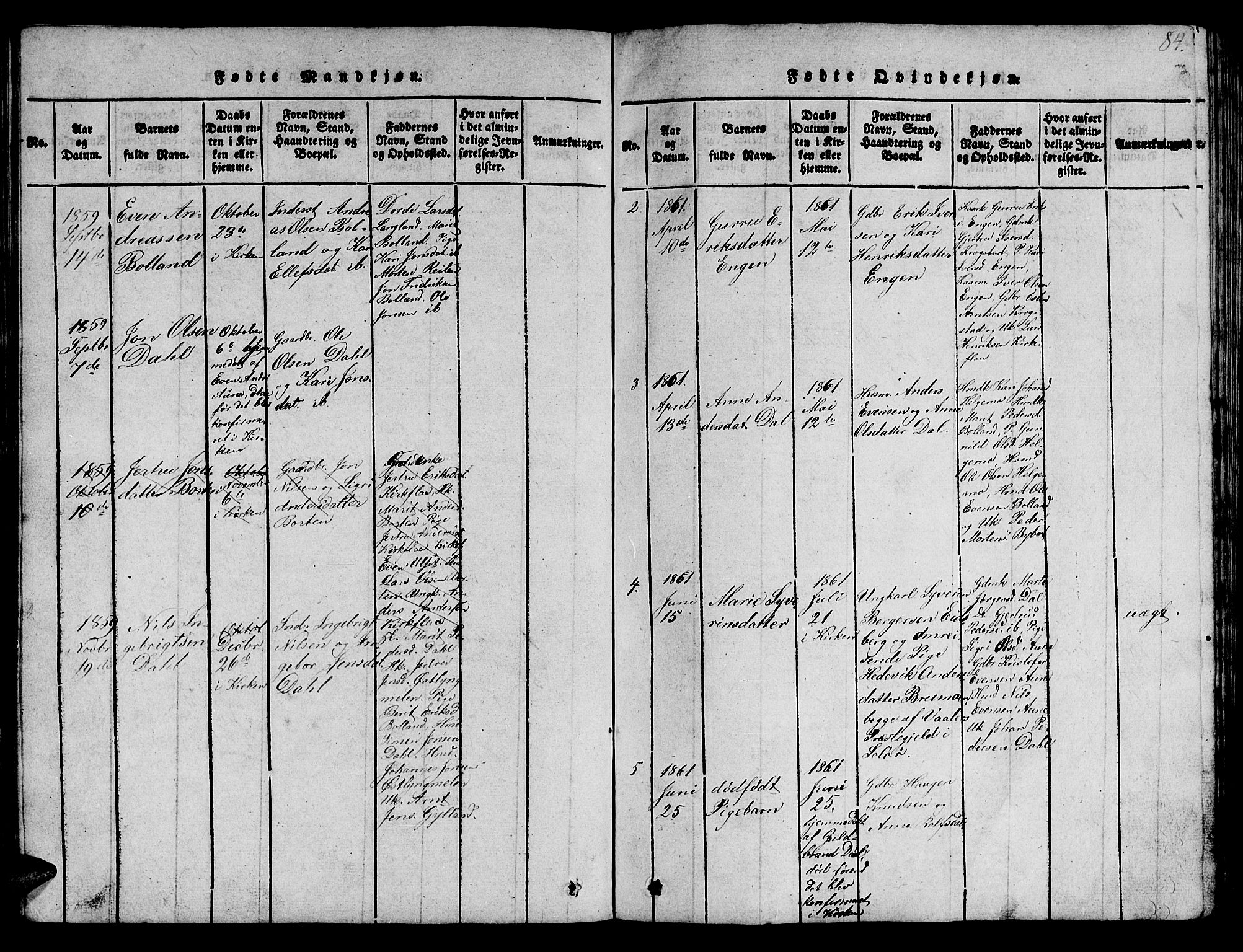 Ministerialprotokoller, klokkerbøker og fødselsregistre - Sør-Trøndelag, AV/SAT-A-1456/693/L1121: Parish register (copy) no. 693C02, 1816-1869, p. 84