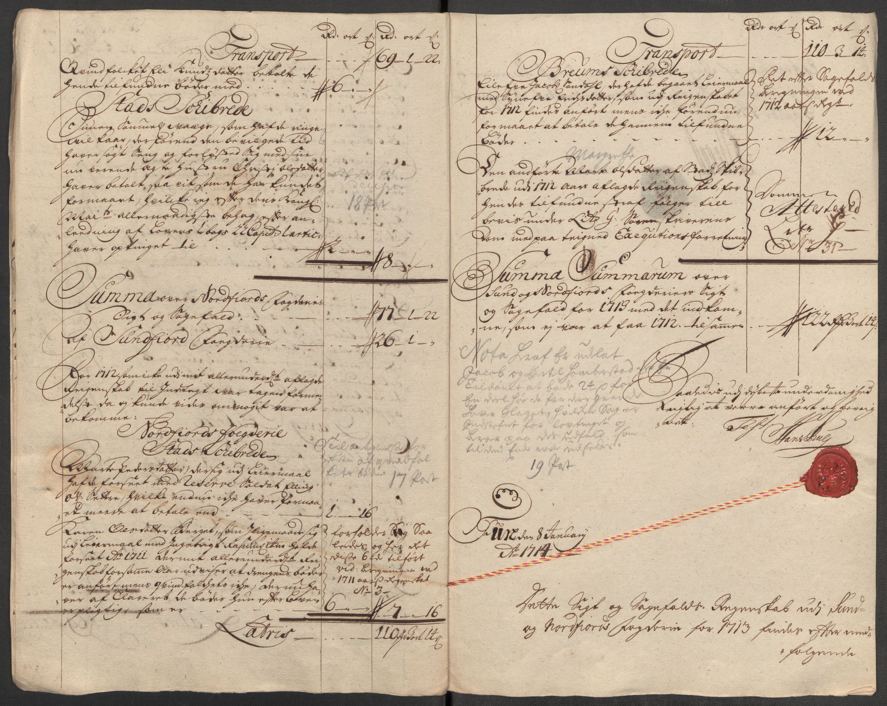 Rentekammeret inntil 1814, Reviderte regnskaper, Fogderegnskap, RA/EA-4092/R53/L3437: Fogderegnskap Sunn- og Nordfjord, 1713, p. 300